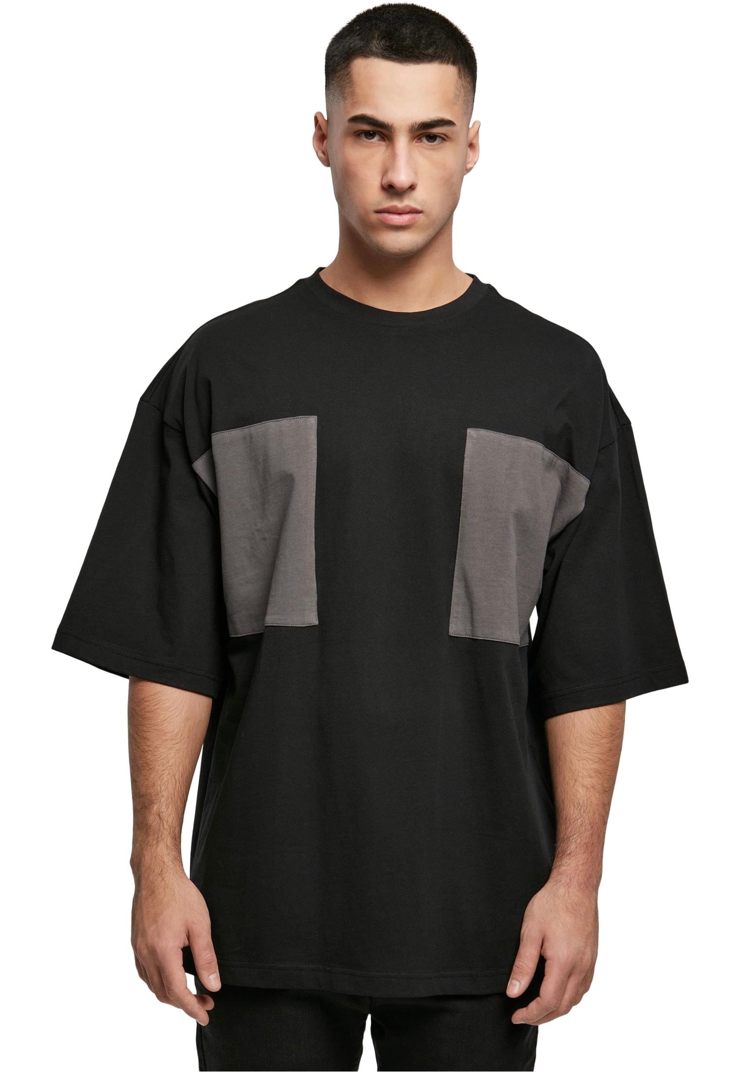 urban-classics-big-double-pocket-t-shirt-noir image 1