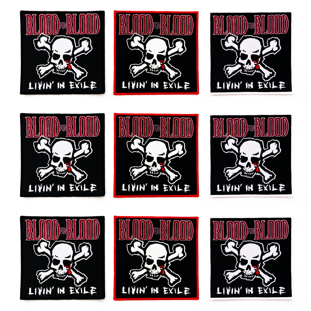 blood-for-blood-livin-in-exile-patch-tiss-bordure-rouge image 1