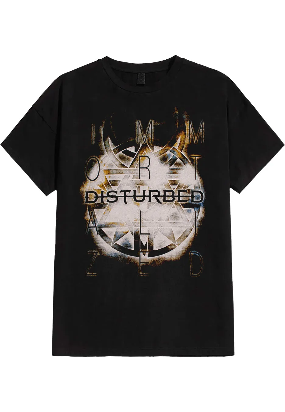 disturbed-symbol-immortalized-t-shirt-noir-nu-metal-homme image 1
