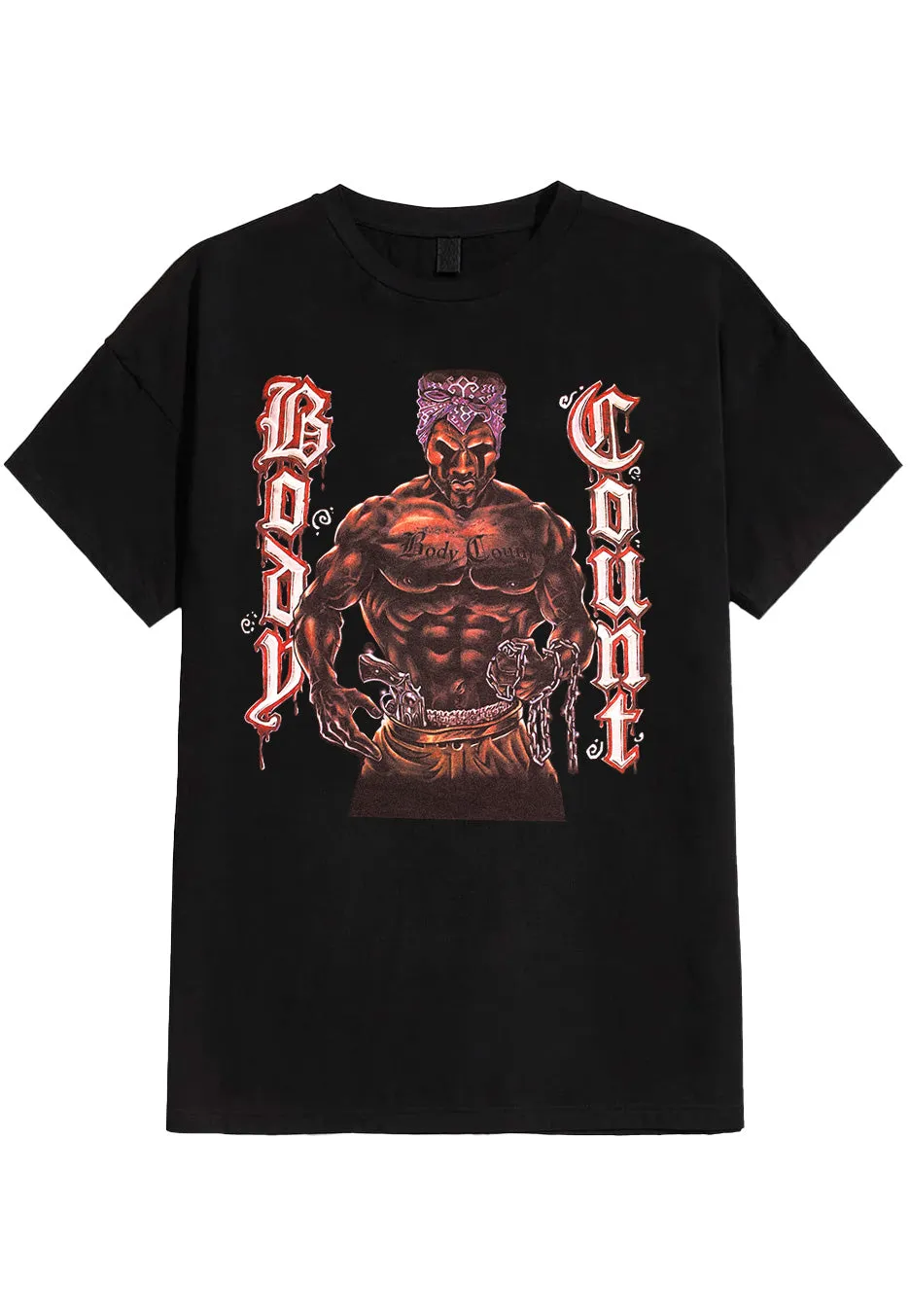 body-count-1992-cover-t-shirt-noir-homme-metal image 1