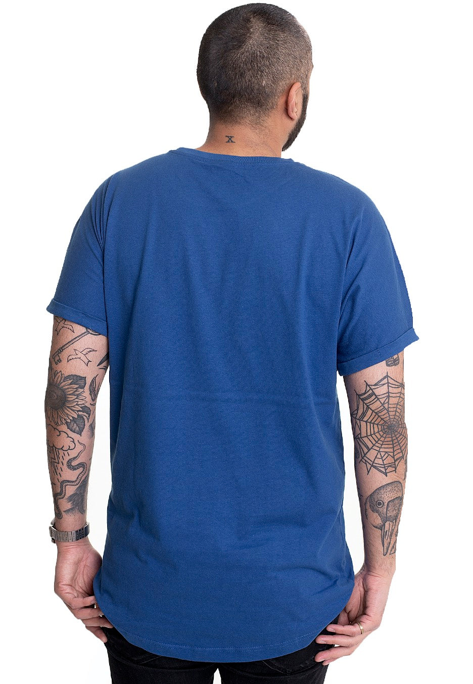 urban-classics-long-shaped-t-shirt-bleu-sporty-blue-homme image 2