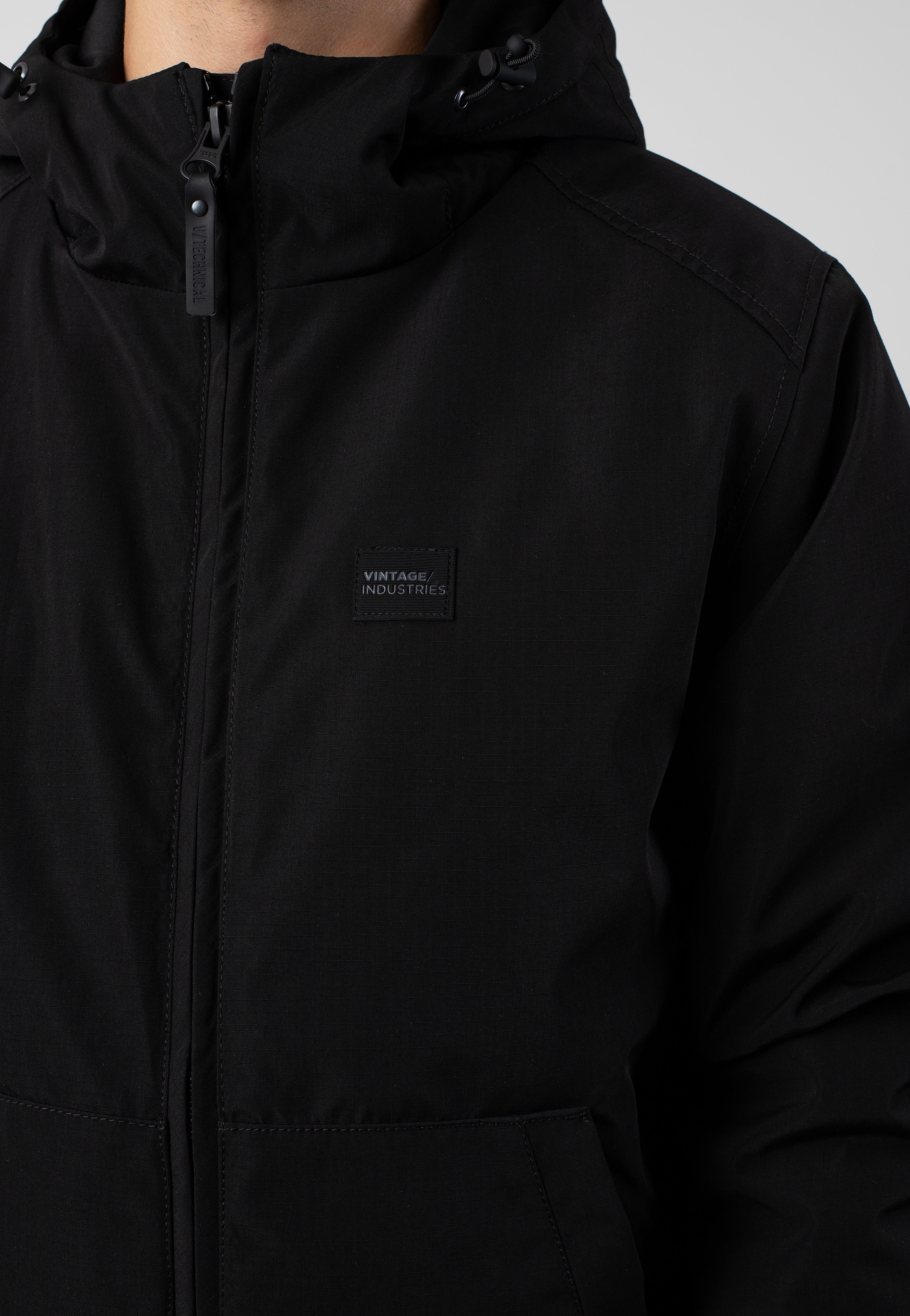 vintage-industries-omega-black-veste-noire-homme-mi-saison image 3
