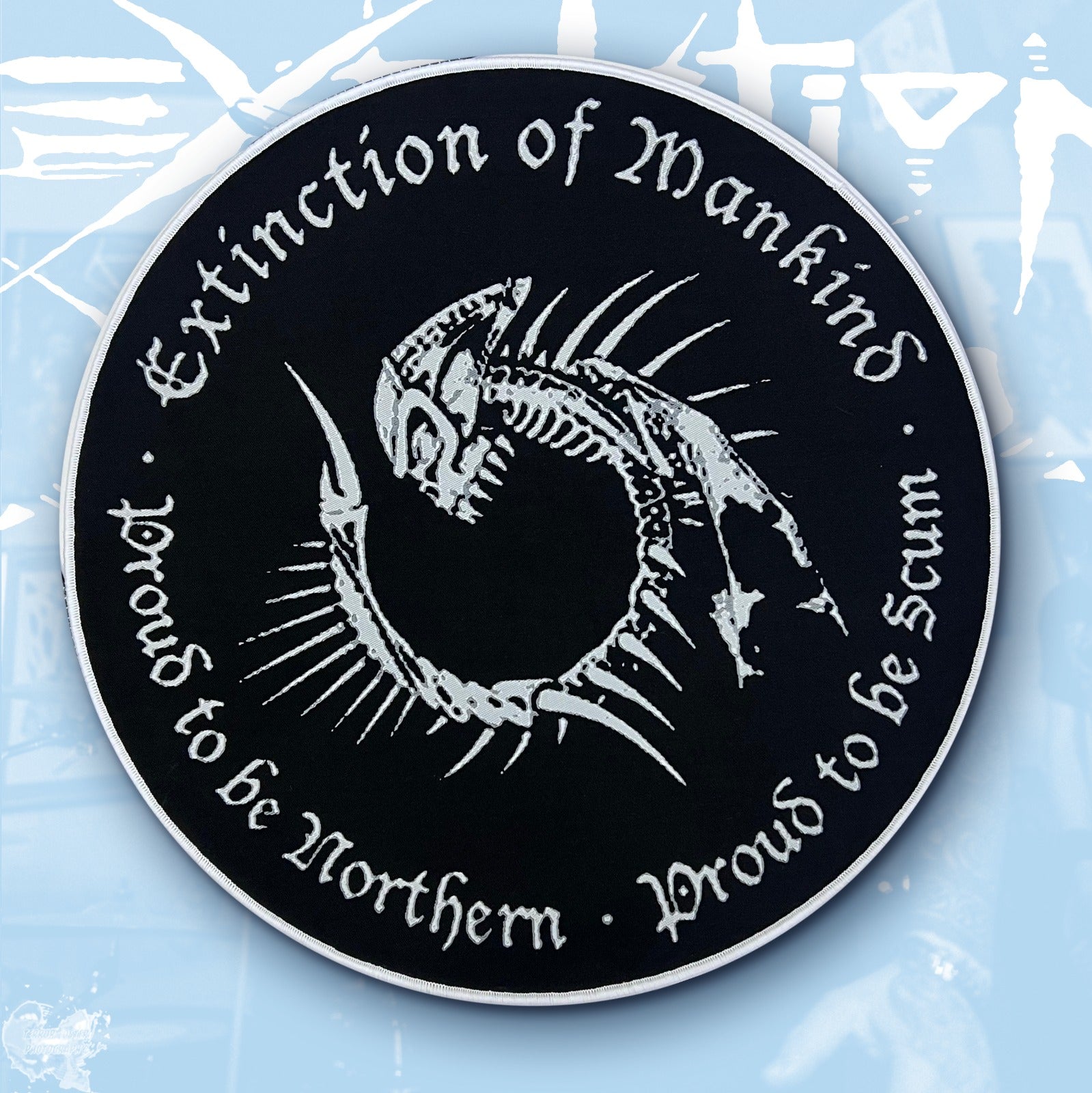783punx-extinction-of-mankind-proud-to-be-scum-backpatch-bordure-noire image 2