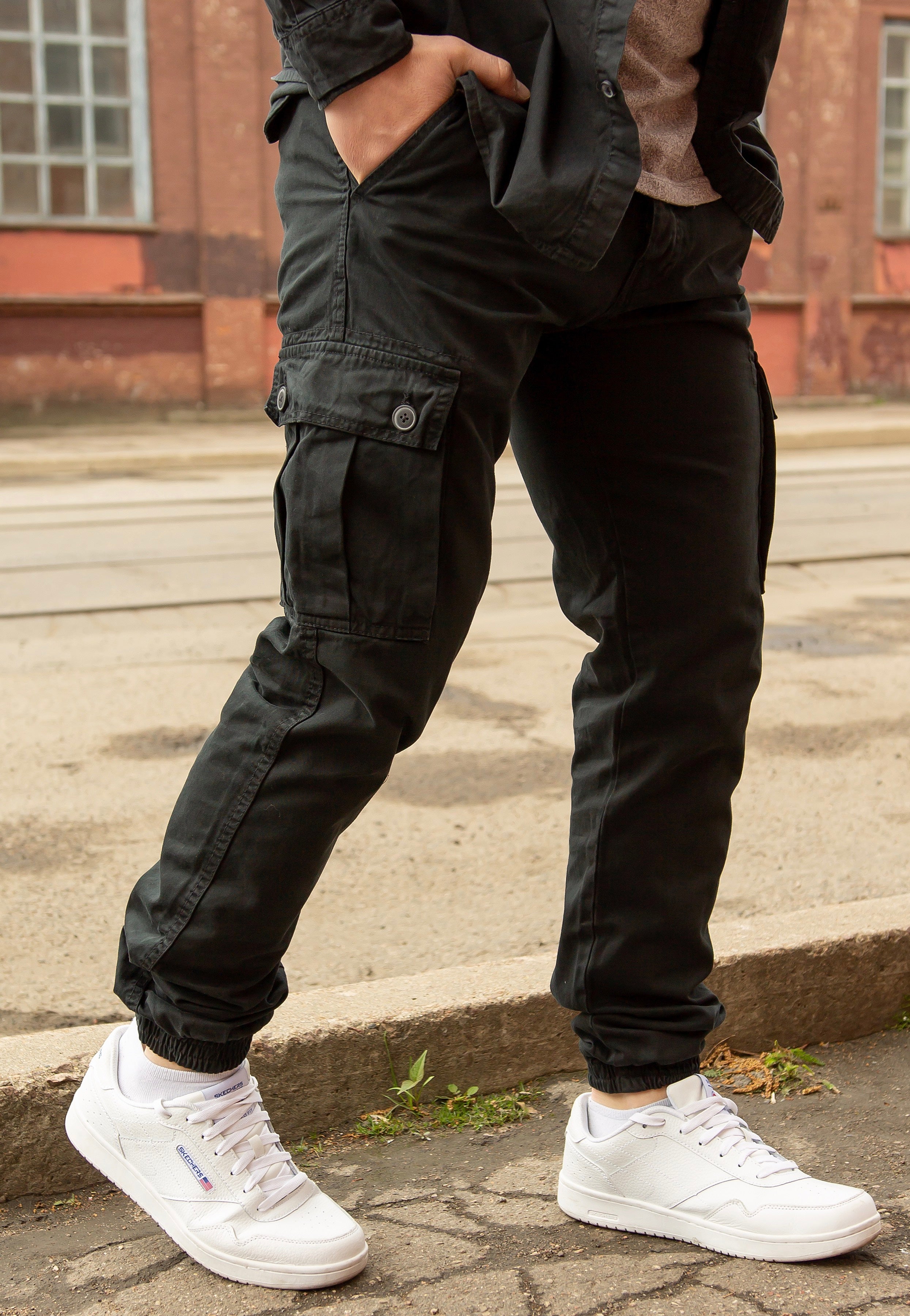 surplus-bad-boys-black-pantalon-cargo-noir-coton image 4