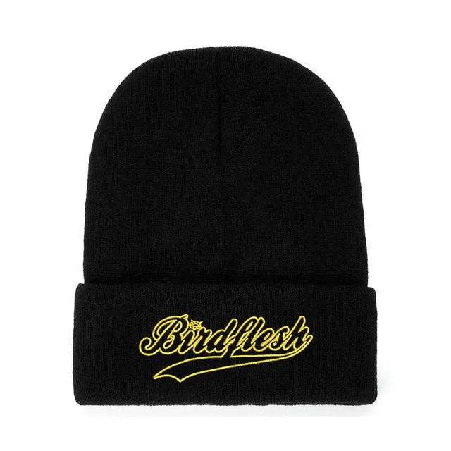 birdflesh-logo-beanie-bonnet-brod-noir image 1