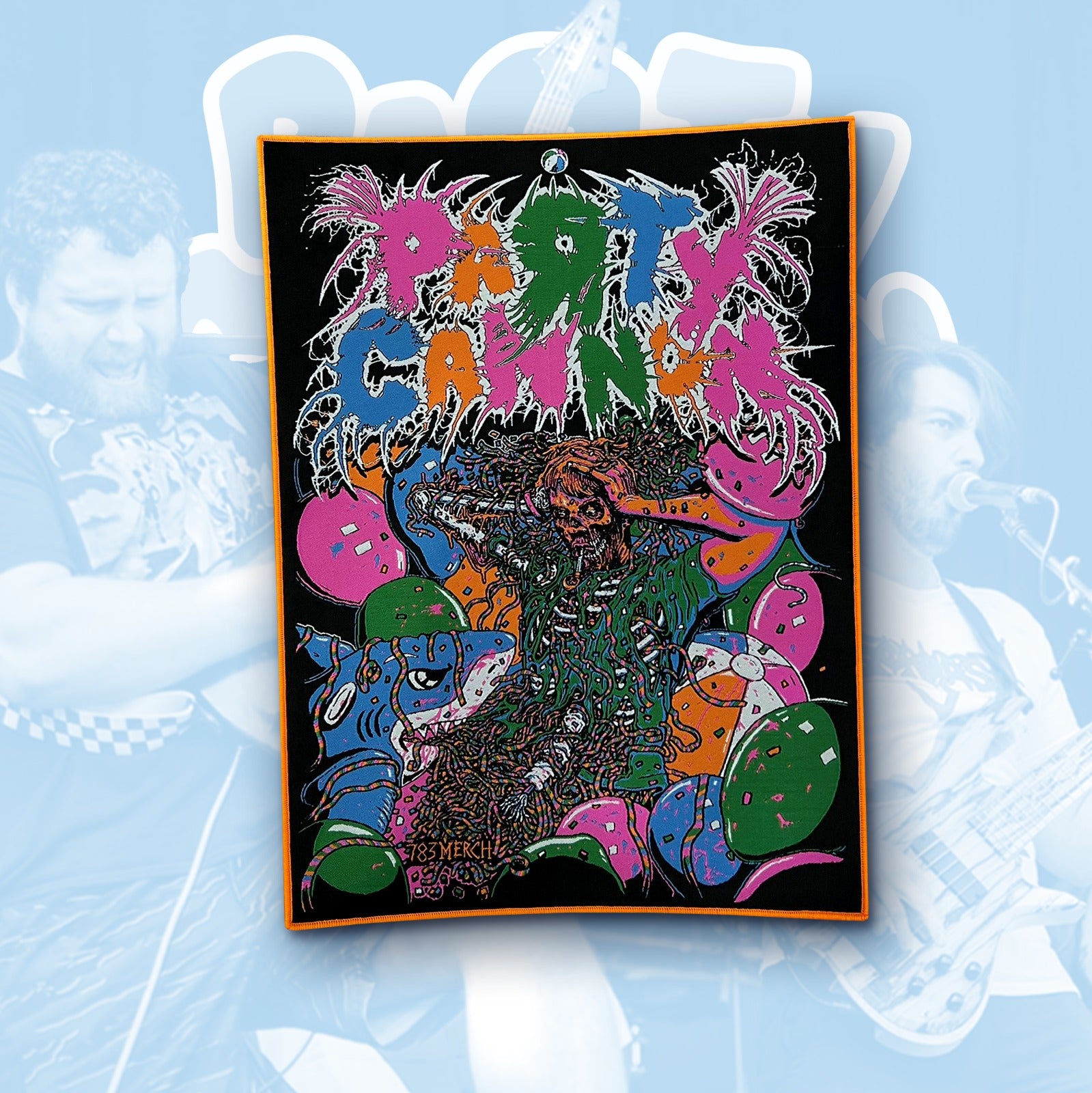 party-cannon-partied-in-half-backpatch-dos-tiss-bordure-noire image 4