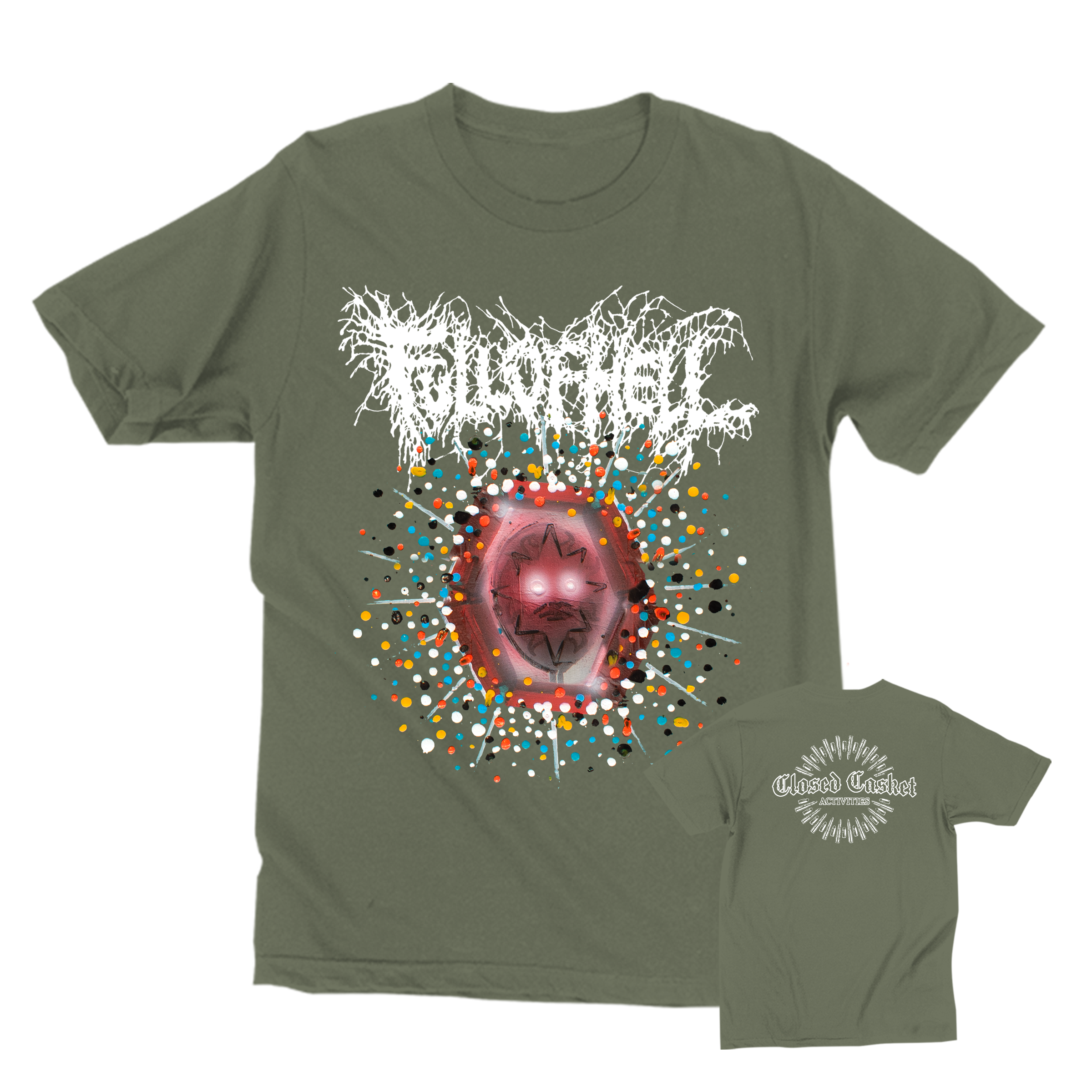 closed-casket-full-of-hell-gasping-dust-t-shirt-olive image 2