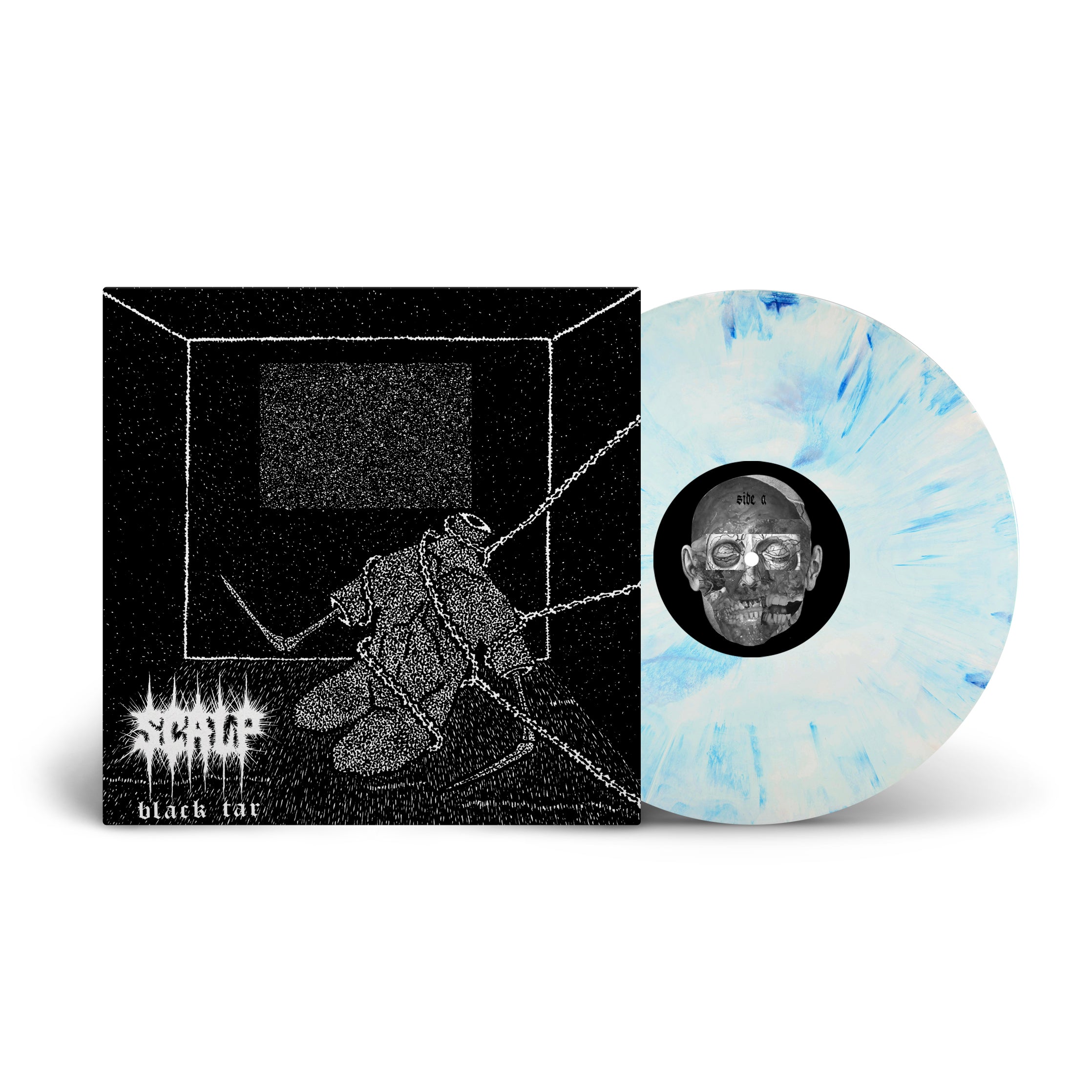 scalp-black-tar-vinyle-lp-white-blue-marble image 2
