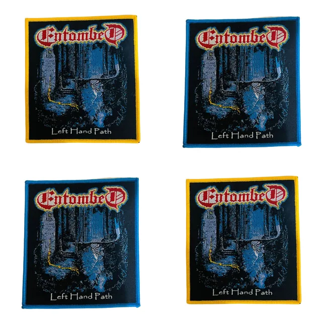 783punx-entombed-left-hand-path-patch-tiss-bordure-jaune image 1