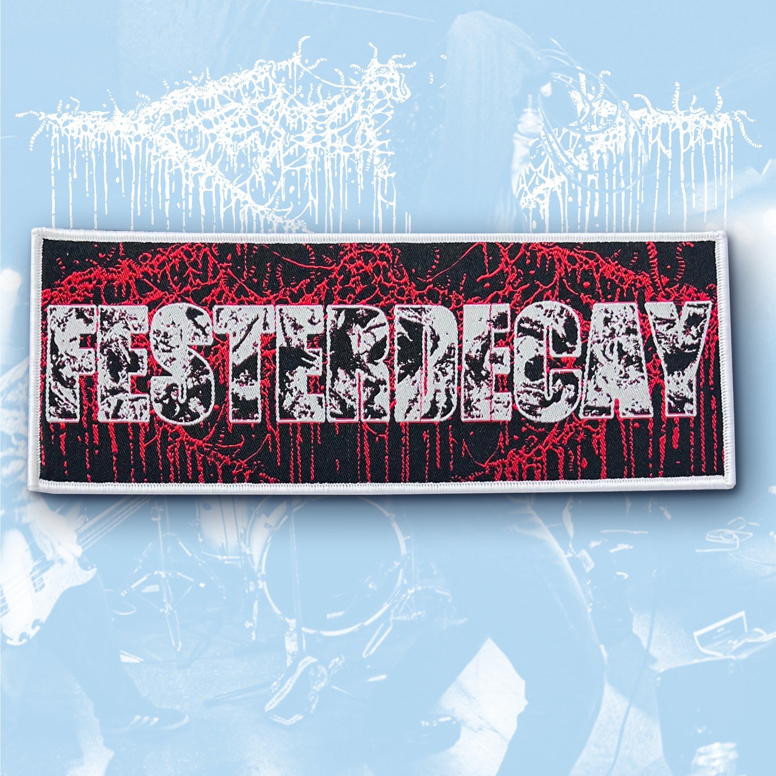 festerdecay-logo-patch-stripe-tiss-bordure-noire image 4