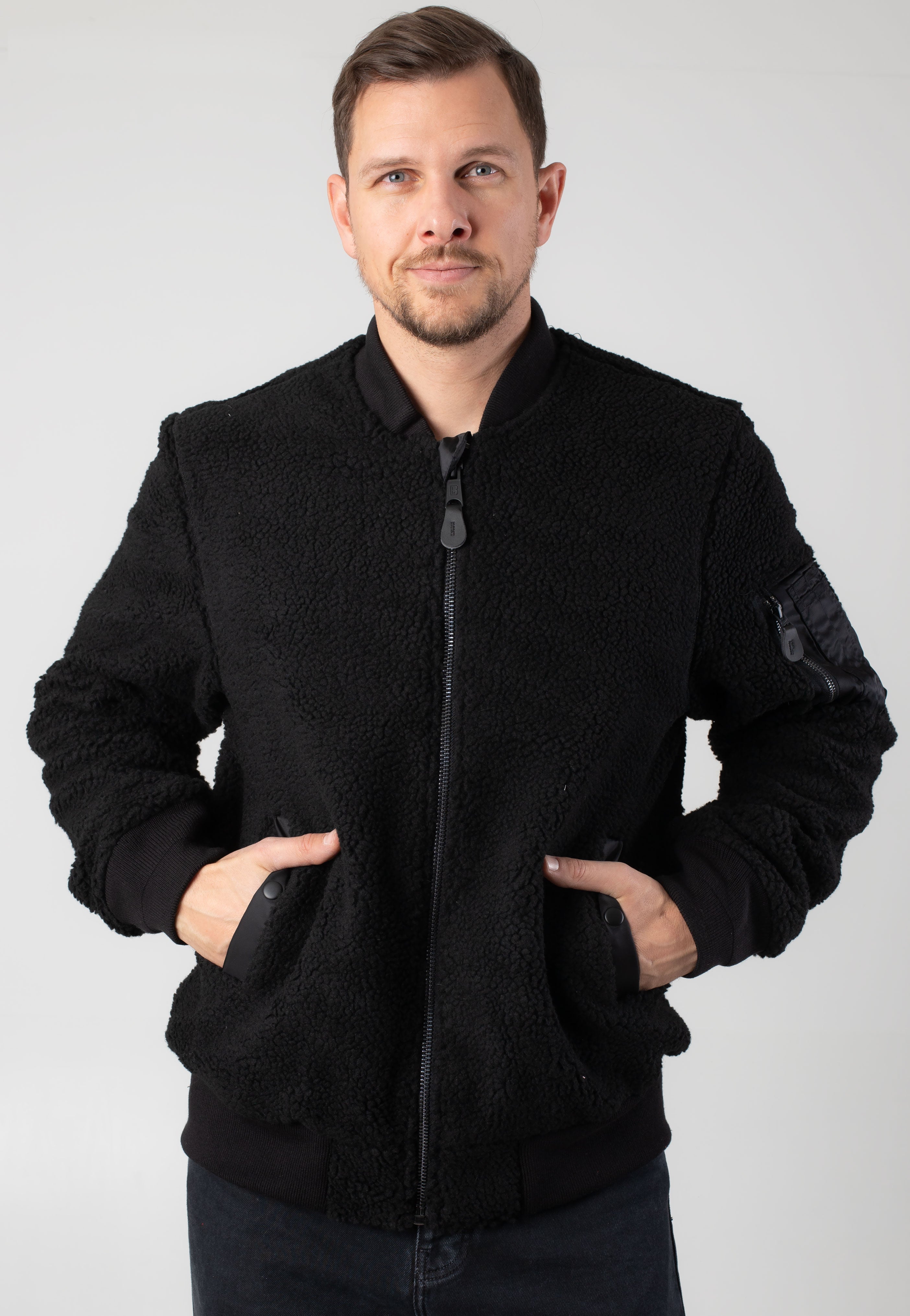 brandit-ma1-sherpa-veste-noire image 1