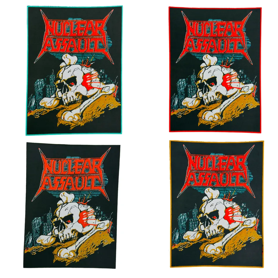 nuclear-assault-handle-with-care-backpatch-bordure-marron image 1