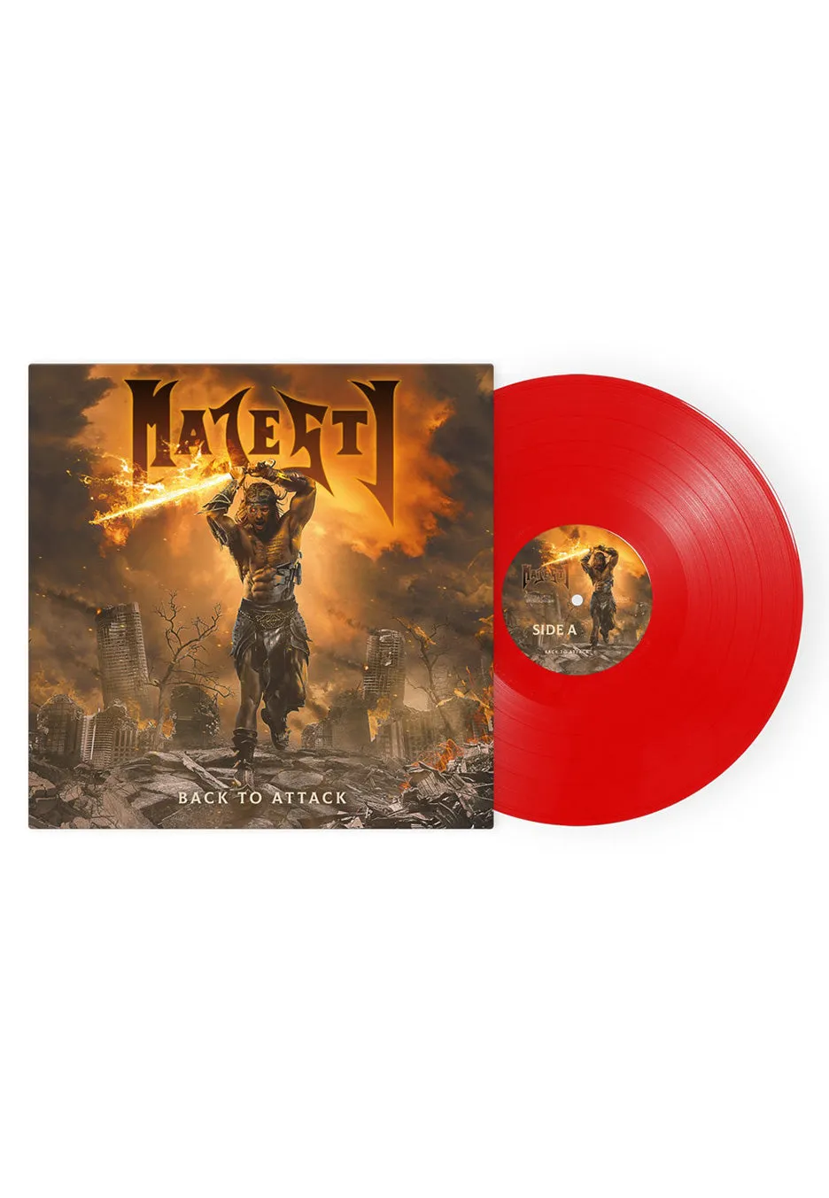 majesty-back-to-attack-vinyle-rouge-heavy-metal image 1