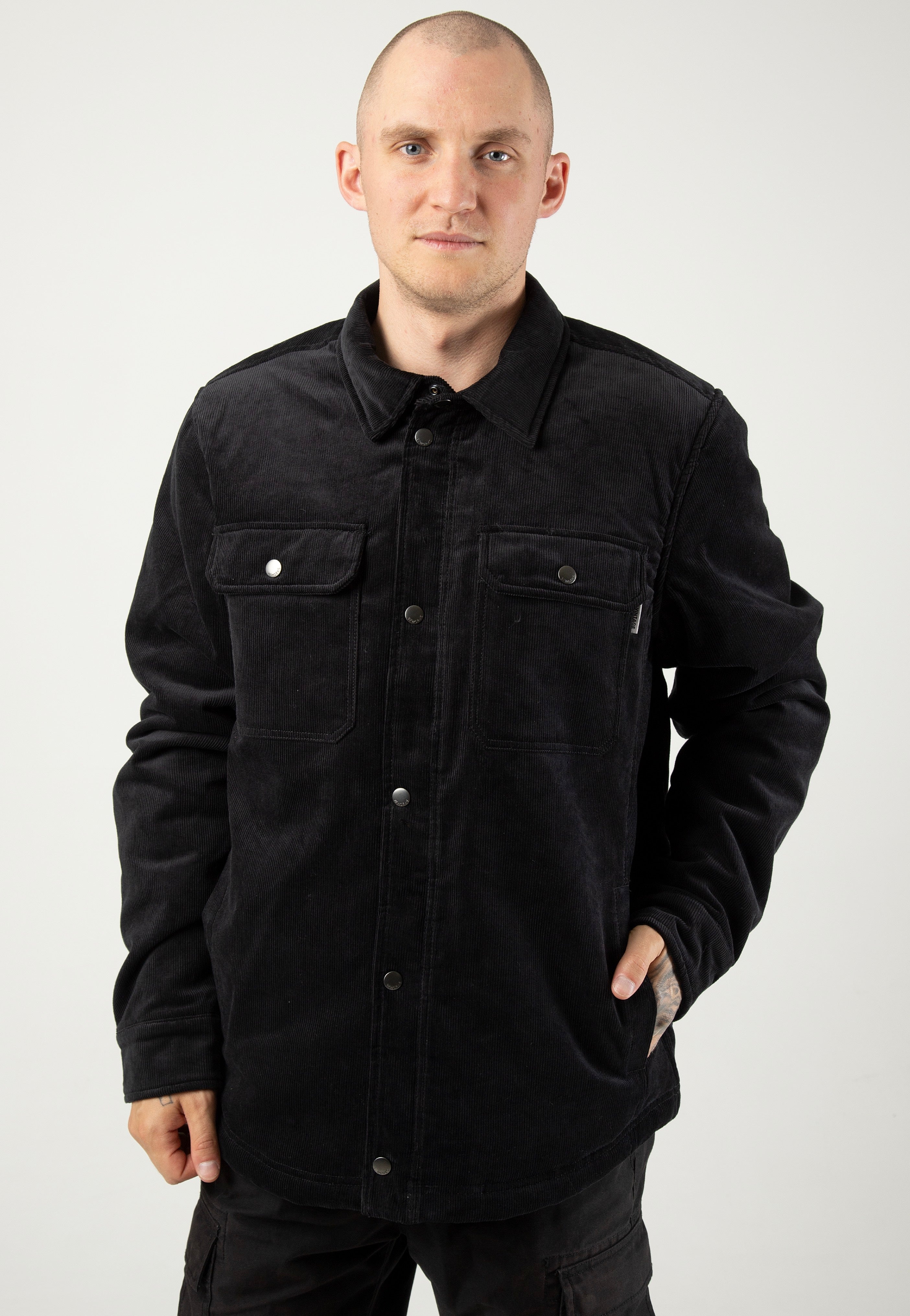 vintage-industries-steven-padded-veste-noire-homme-m image 1