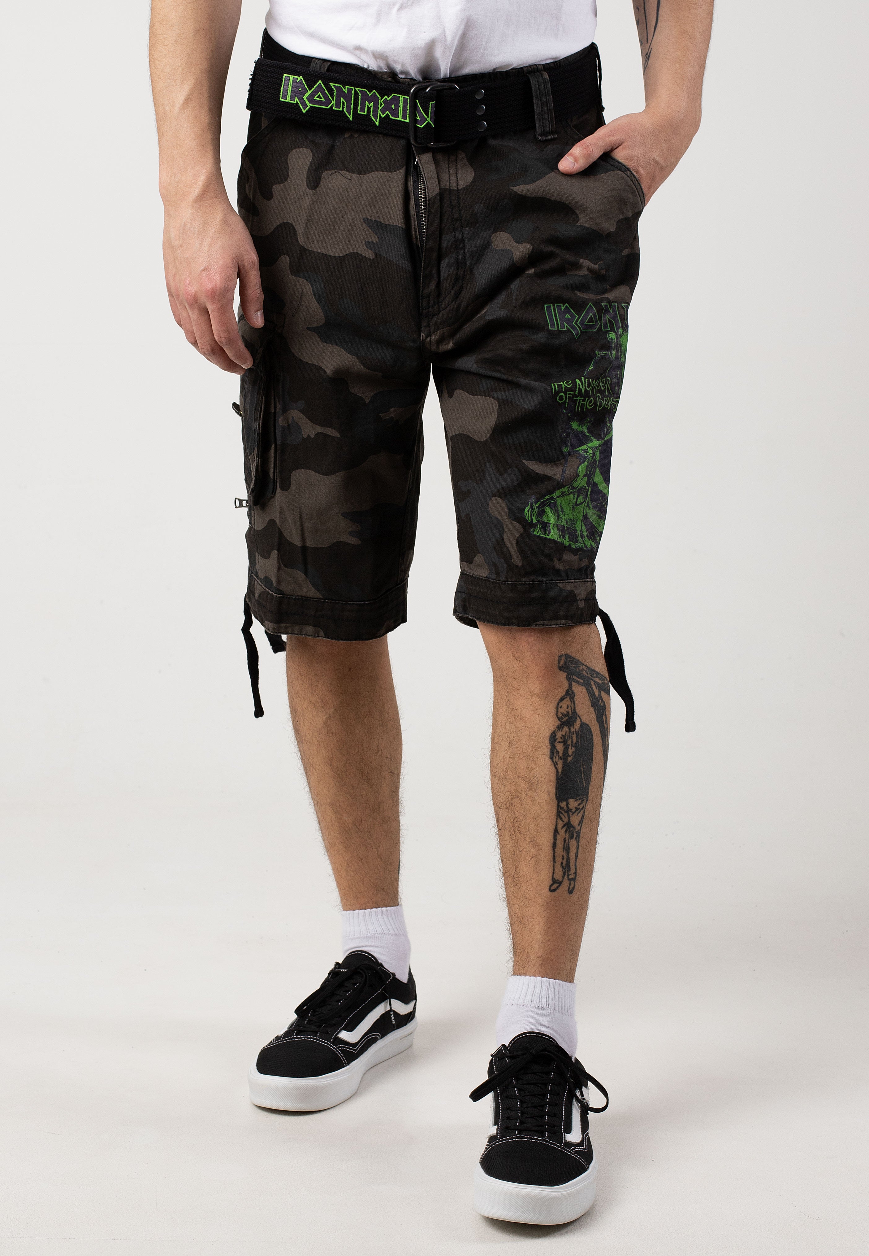 iron-maiden-number-of-the-beast-short-cargo-darkcamo image 1