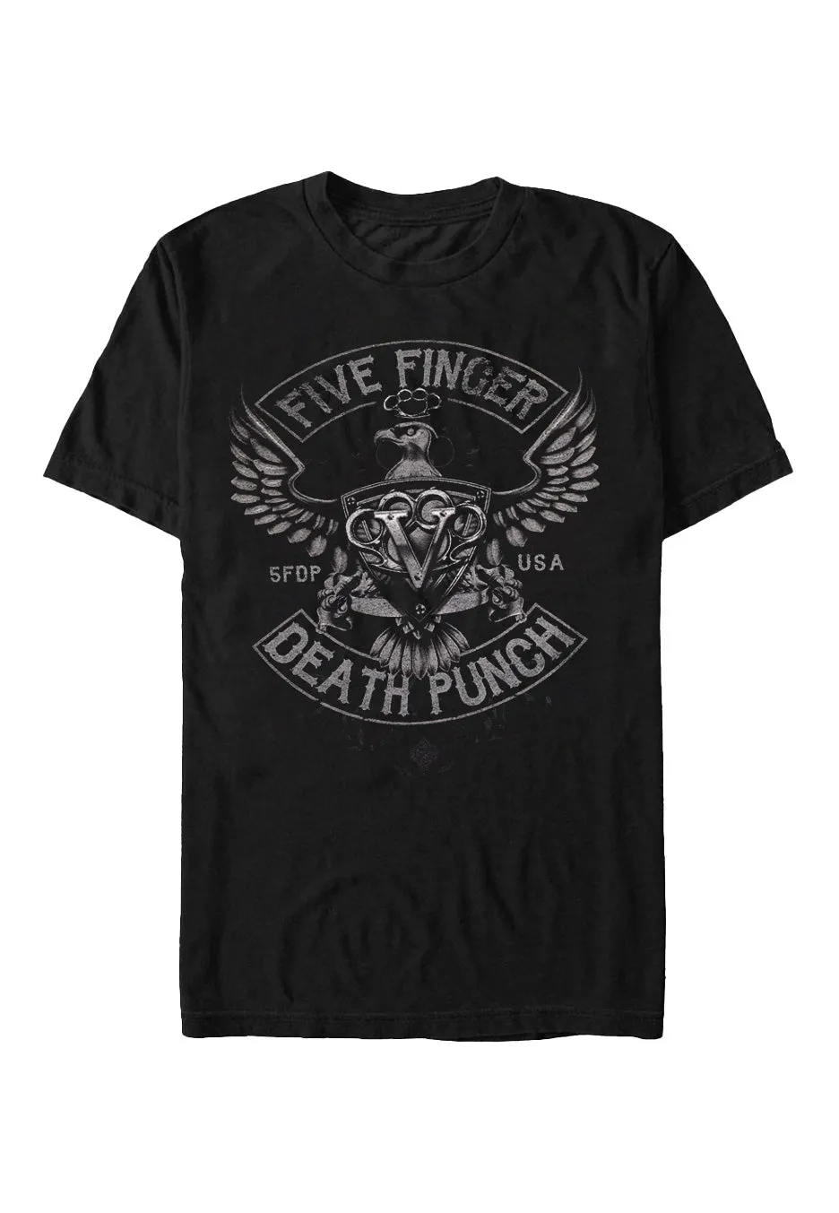 five-finger-death-punch-howe-eagle-crest-t-shirt-noir-homme image 1