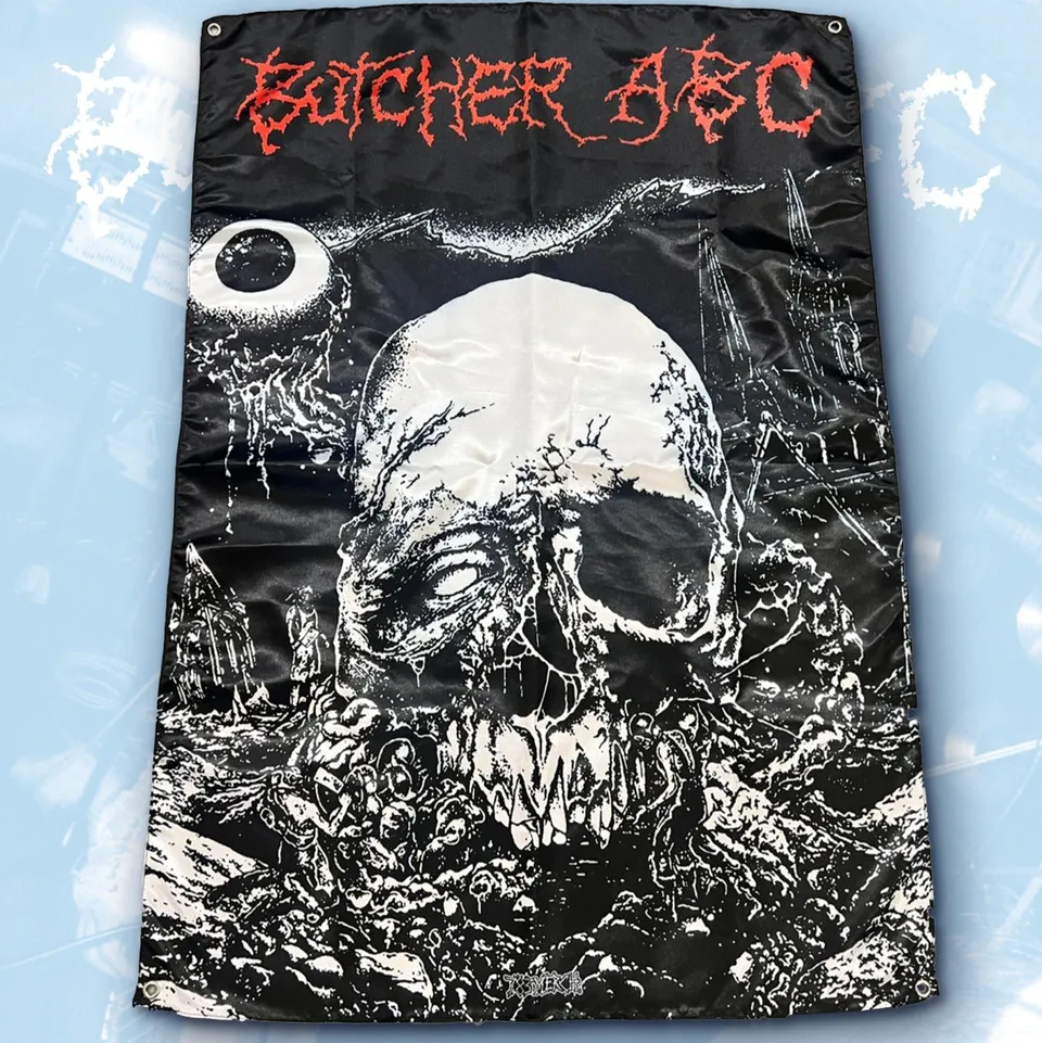 butcher-abc-north-of-hell-drapeau-textile-100x70-cm image 1