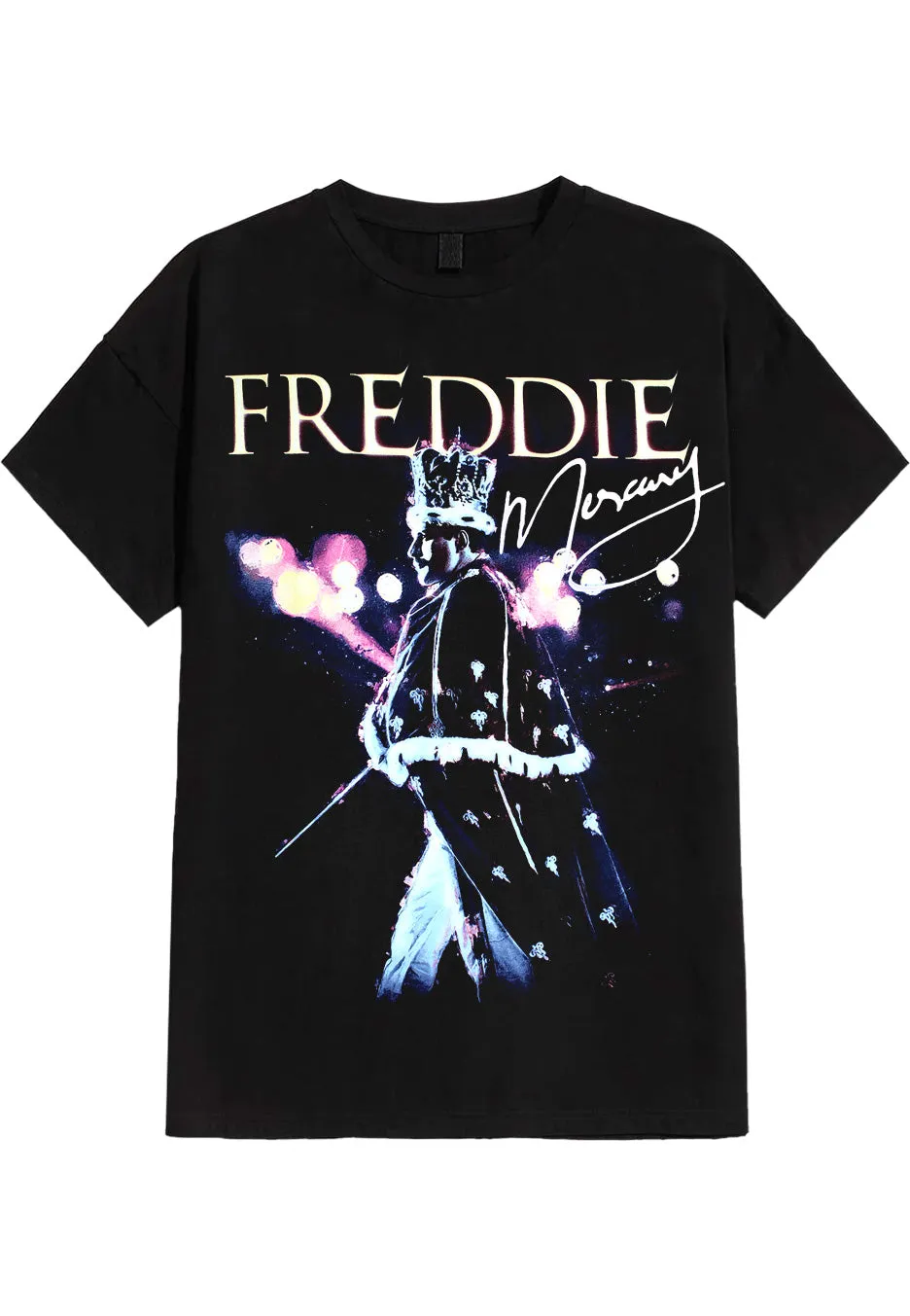 freddie-mercury-freddie-crown-t-shirt-noir-homme-taille-l image 1