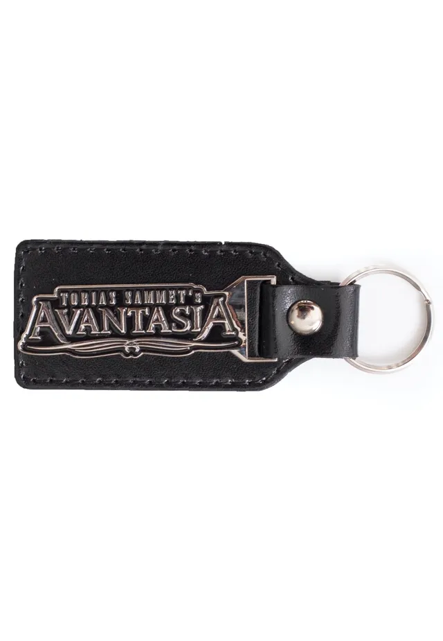 avantasia-logo-porte-cl-s-m-tal-cuir-noir image 1