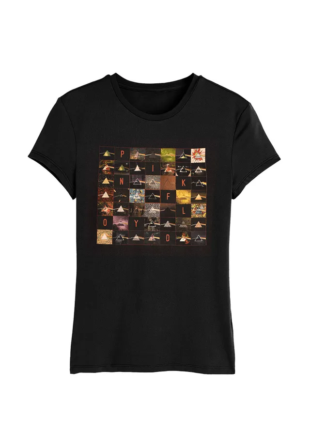 pink-floyd-dark-side-of-the-moon-t-shirt-femme-noir image 1