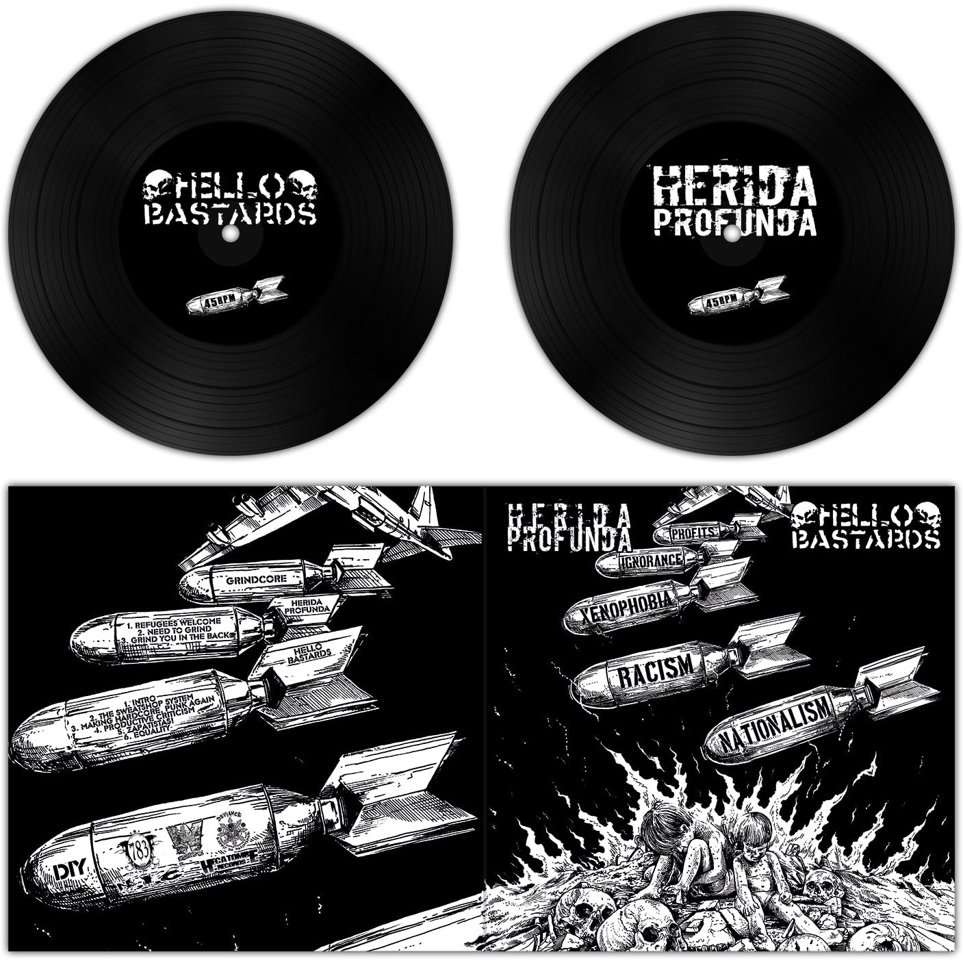 herida-profunda-hello-bastards-split-vinyle-7-pouces-ep image 2