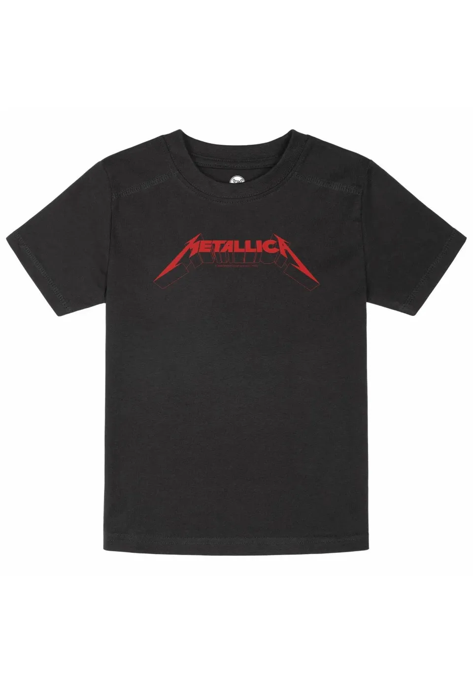 metallica-red-logo-t-shirt-enfant-noir image 1