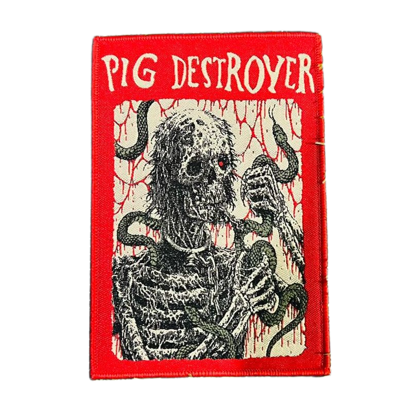 783punx-small-patch-pig-destroyer-snakes-patch-tiss-bordure-rouge image 4