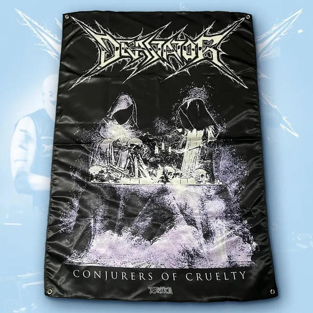 devastator-conjurers-of-cruelty-drapeau-poster-textile-100x70 image 1