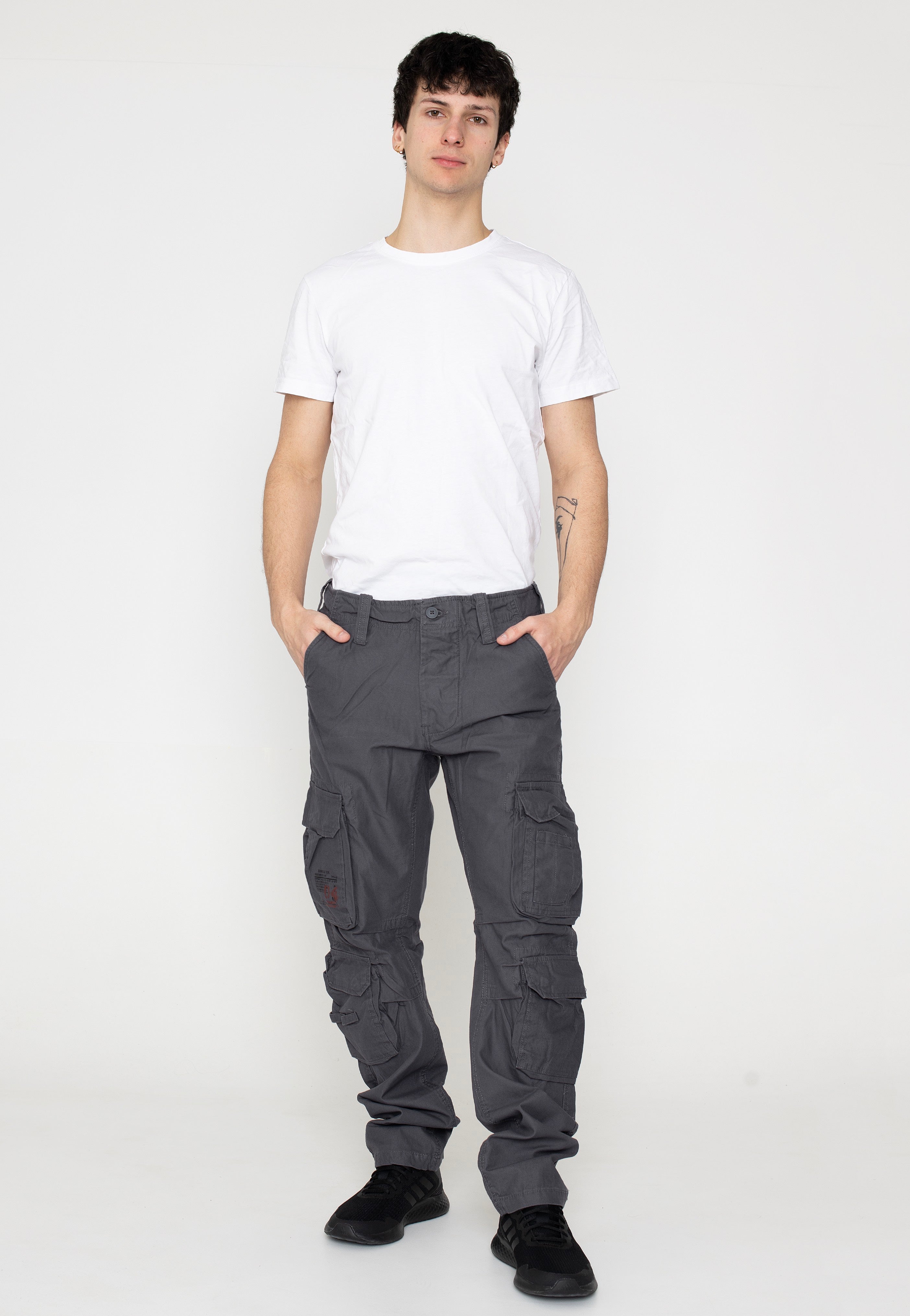 surplus-airborne-slimmy-pantalon-cargo-anthracite-slim-homme image 2