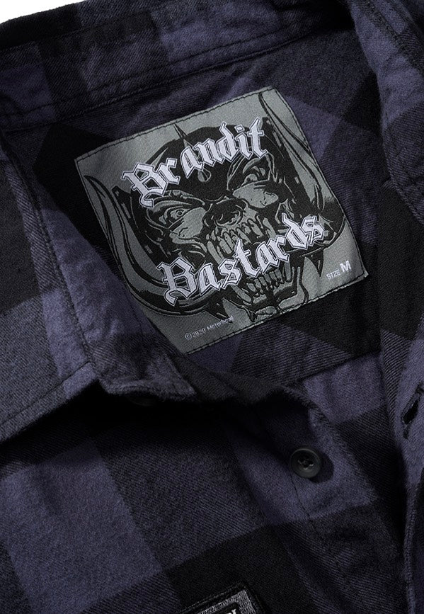 brandit-mot-rhead-check-chemise-flanelle-carreaux-noire-m image 3