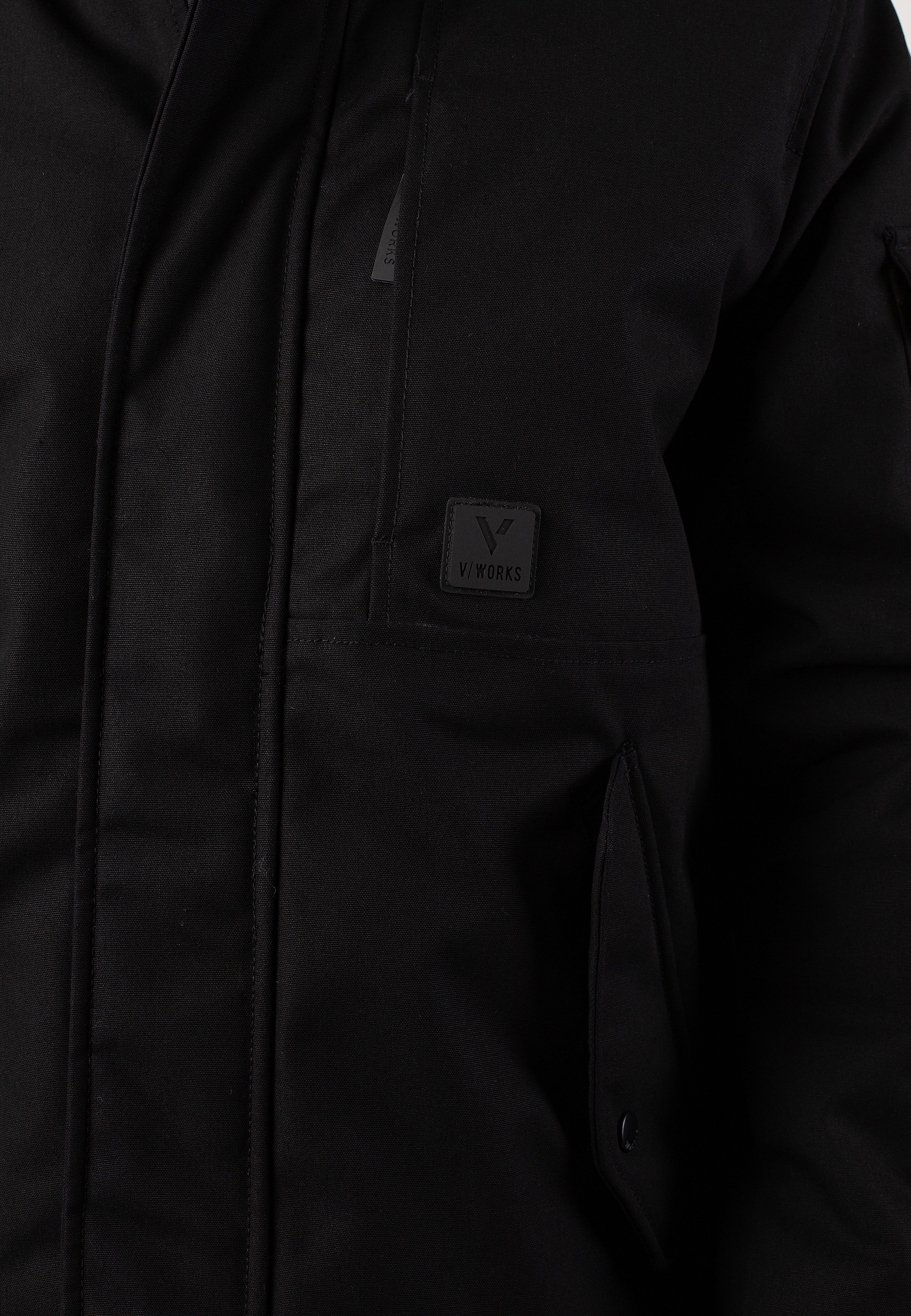 vintage-industries-gus-black-veste-noire-coton-homme image 2