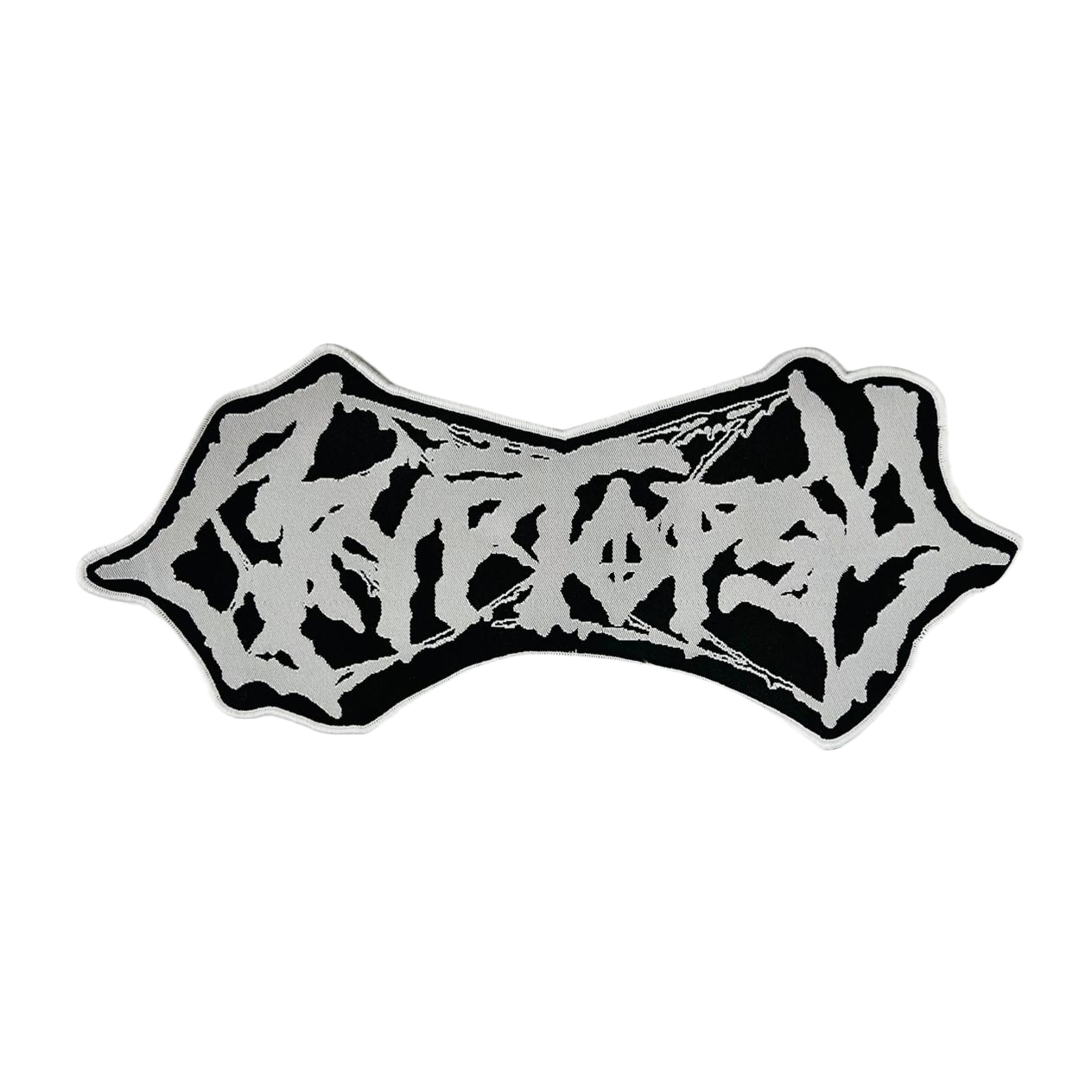 cryptopsy-white-logo-patch-tiss-oversized-bordure-blanche image 2