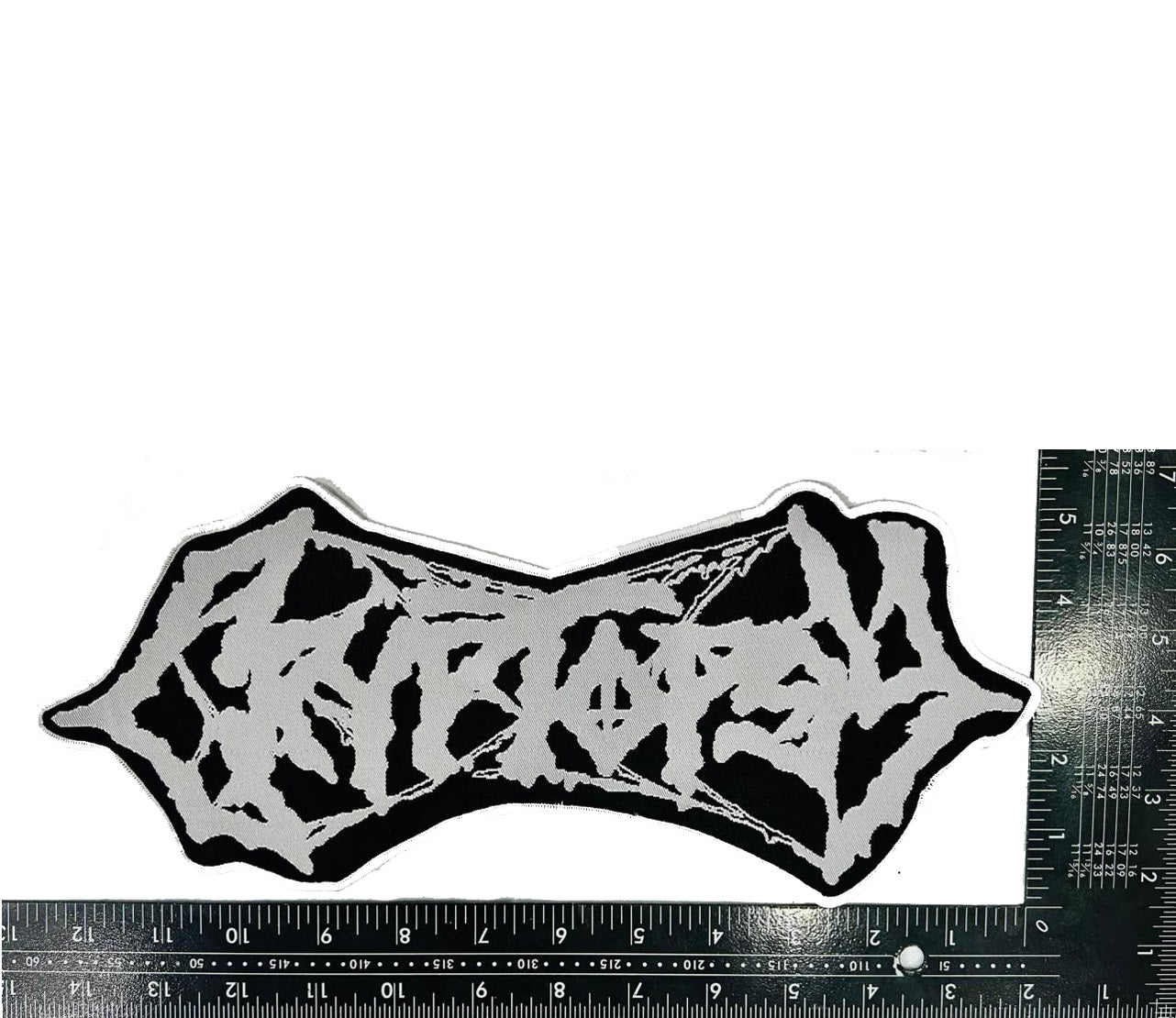 cryptopsy-white-logo-patch-tiss-oversized-bordure-blanche image 3
