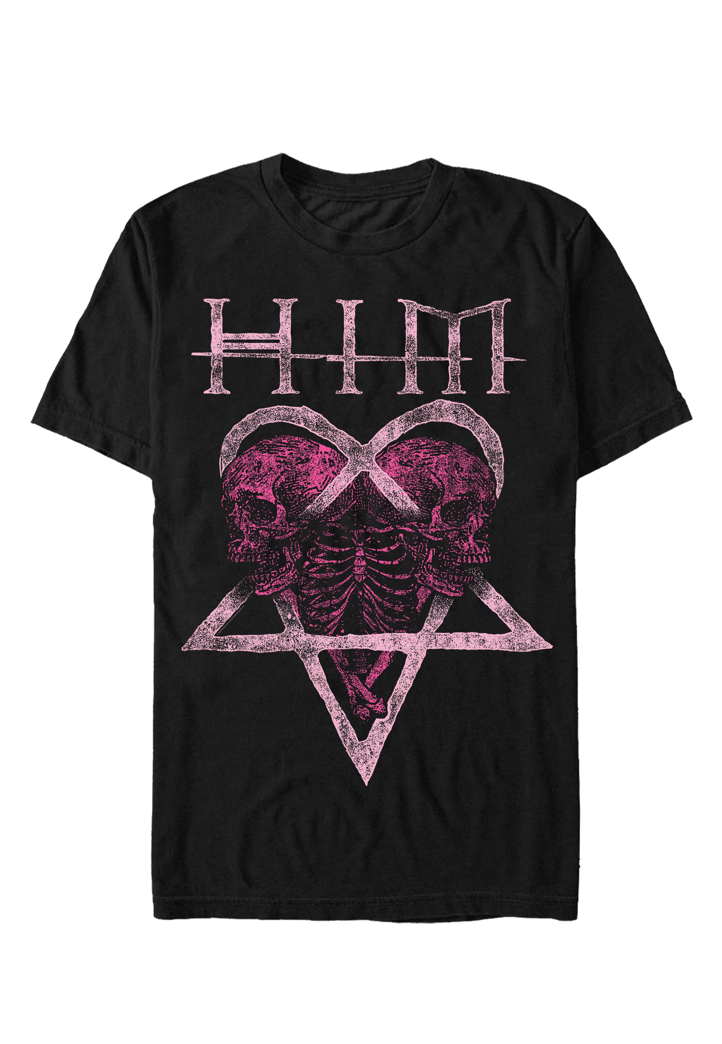 him-pink-skullheart-t-shirt-noir-heartagram image 1