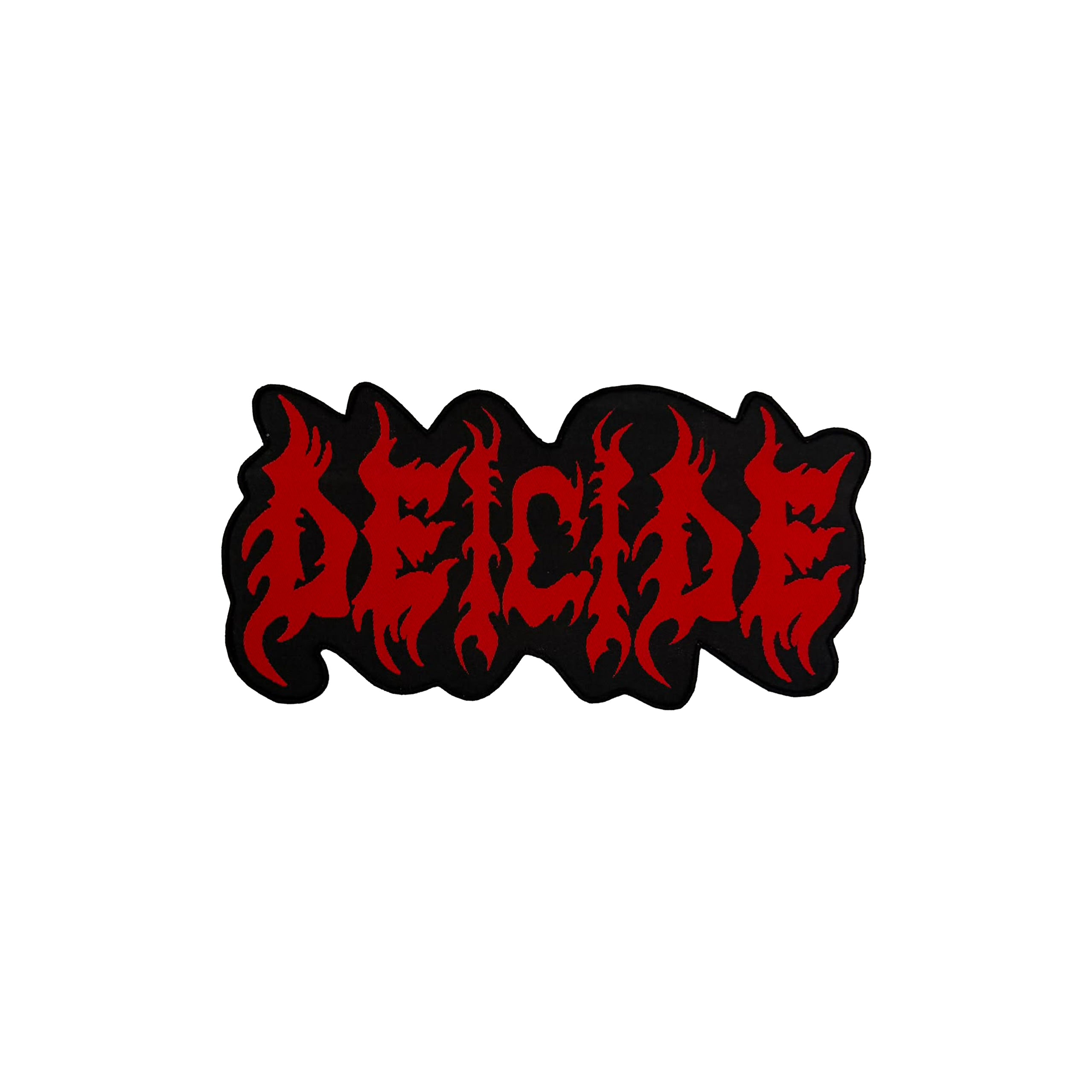 deicide-logo-patch-tiss-oversize-bordure-rouge-12-pouces image 2