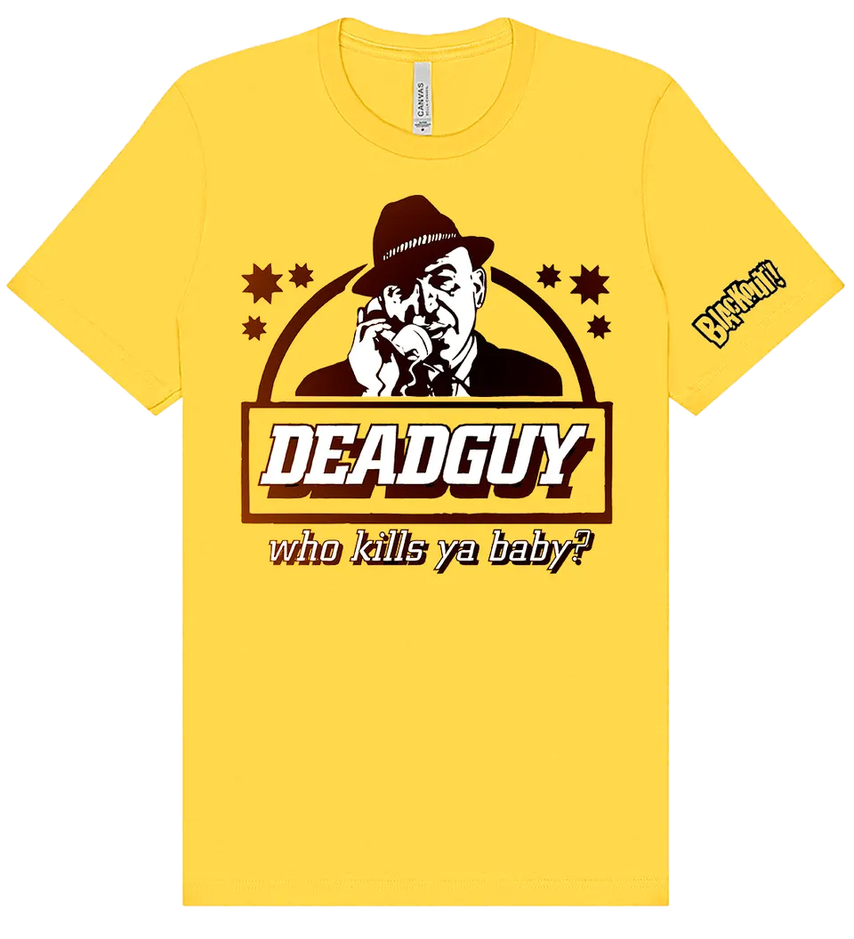 blackout-deadguy-who-kills-ya-baby-t-shirt-jaune image 1