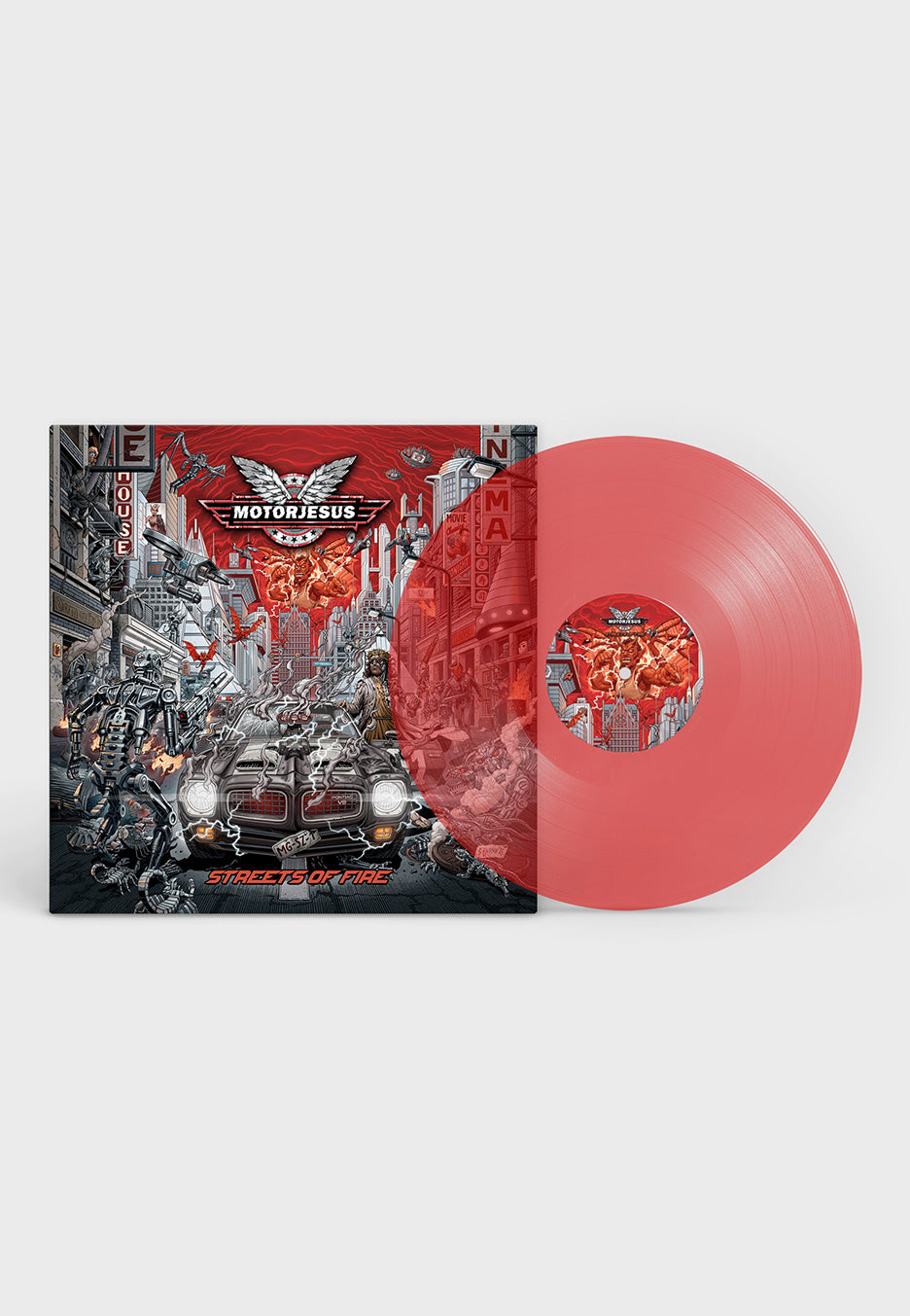 motorjesus-streets-of-fire-vinyle-rouge-transparent image 1