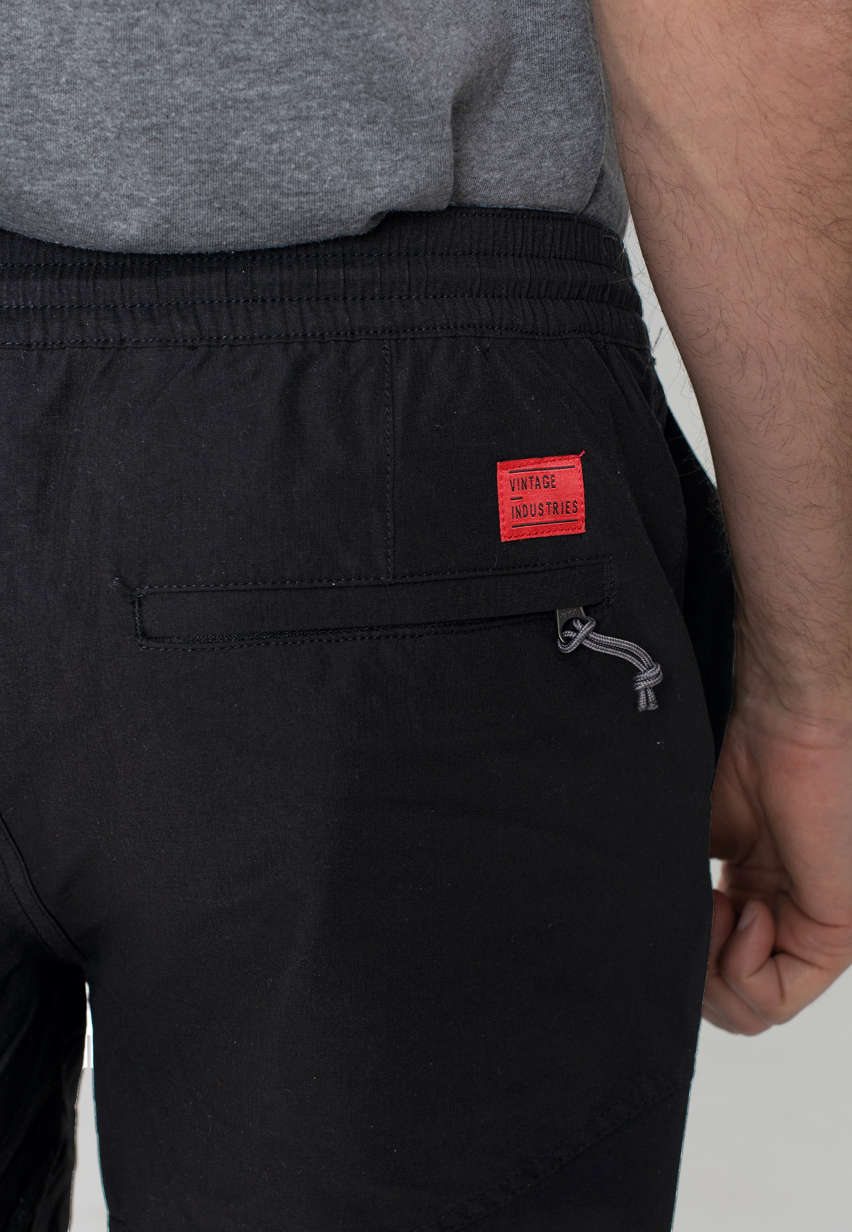 vintage-industries-eton-black-short-homme-noir-coton image 4