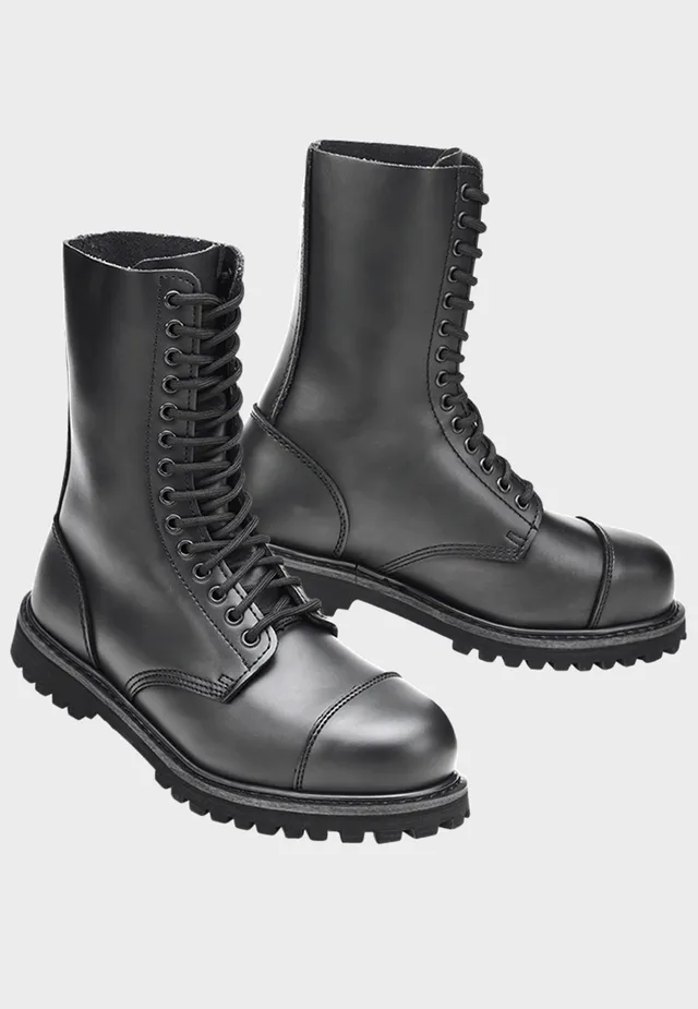 brandit-vegantom-14-eyelett-bottes-noires-vegan image 1