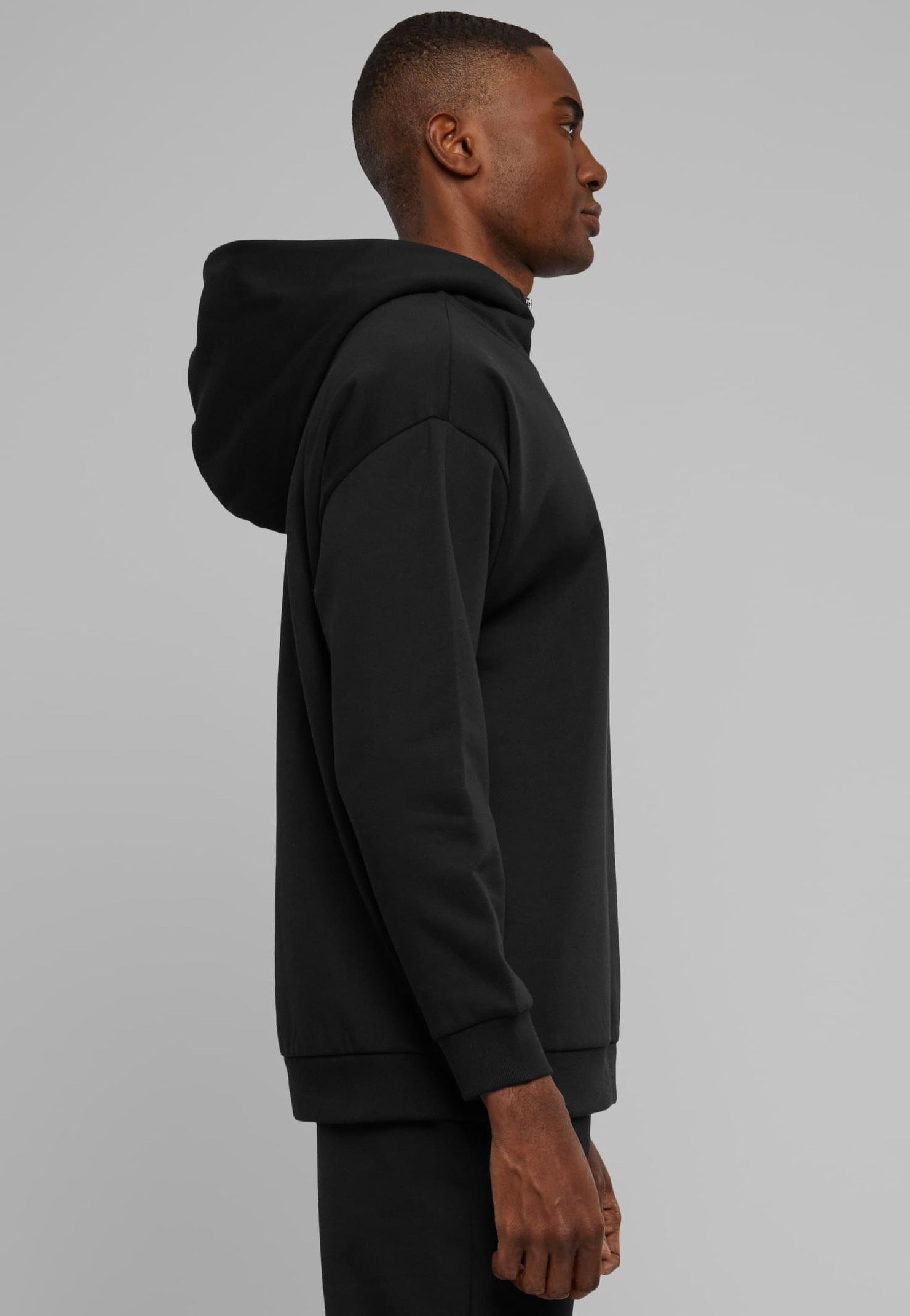 urban-classics-zipped-high-neck-hoodie-noir-homme image 4