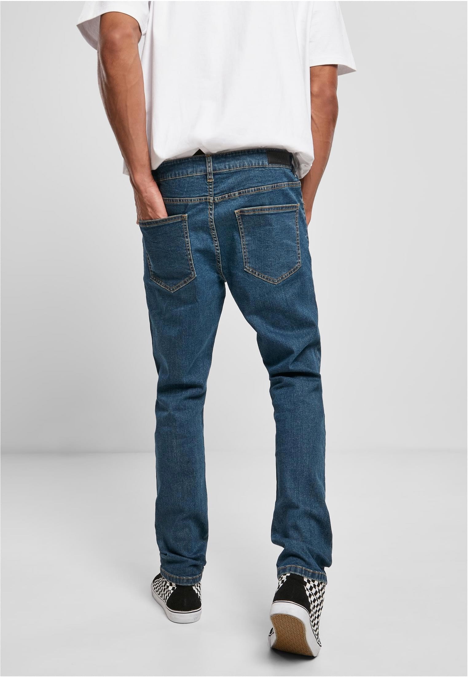urban-classics-slim-fit-mid-indigo-washed-jeans-homme image 5