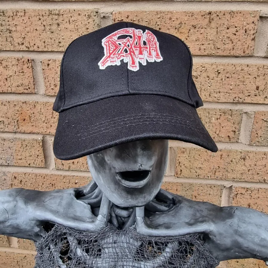 death-logo-casquette-baseball-phosphorescent-rouge image 1