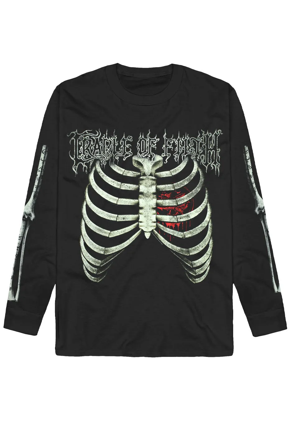 cradle-of-filth-skeleton-sweat-manches-longues-noir-metal image 1