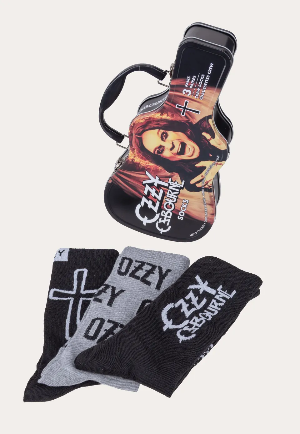 ozzy-osbourne-sock-guitar-tin-chaussettes-multicolore image 1