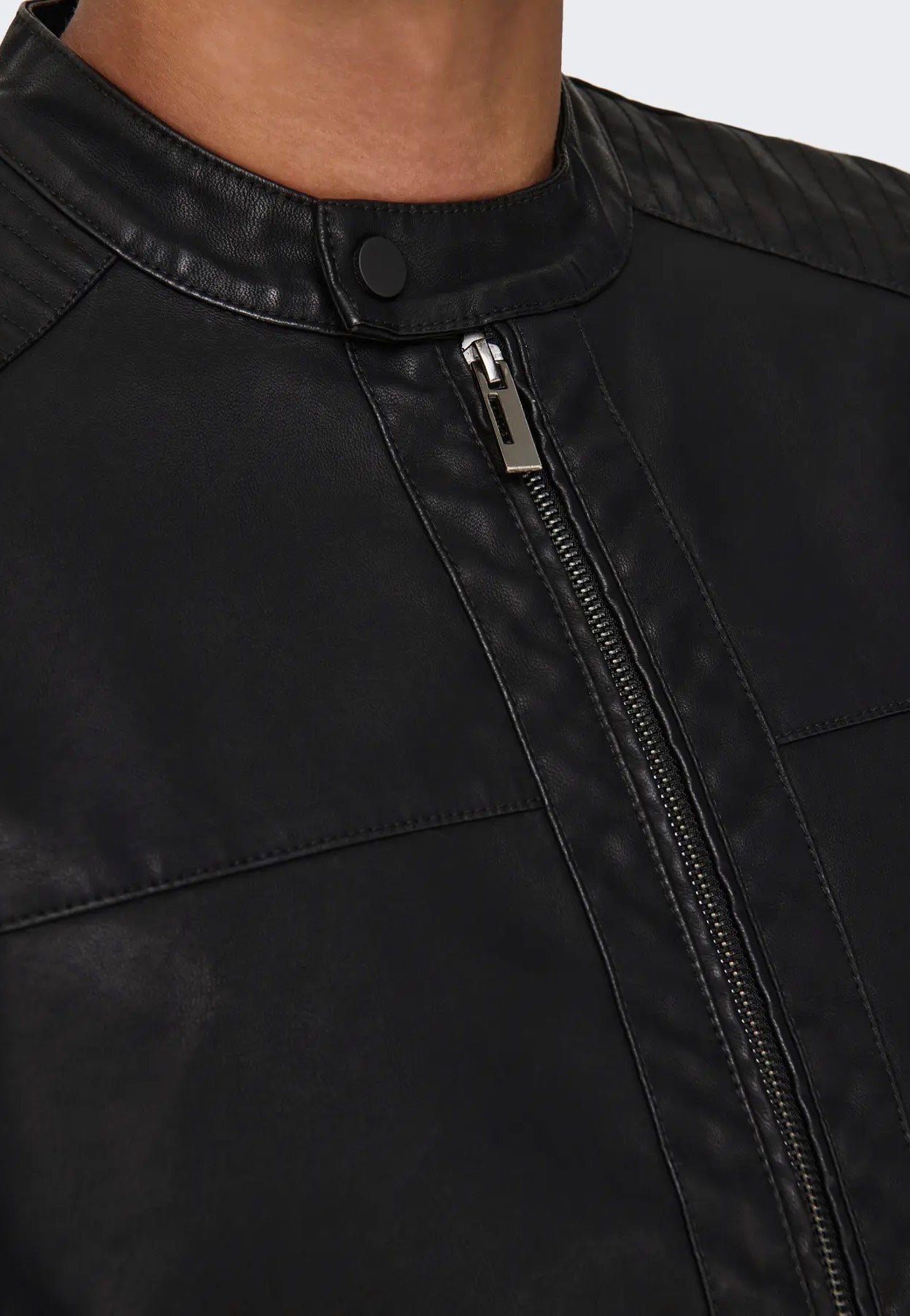only-sons-mike-pu-racer-veste-simili-cuir-noir-homme image 5