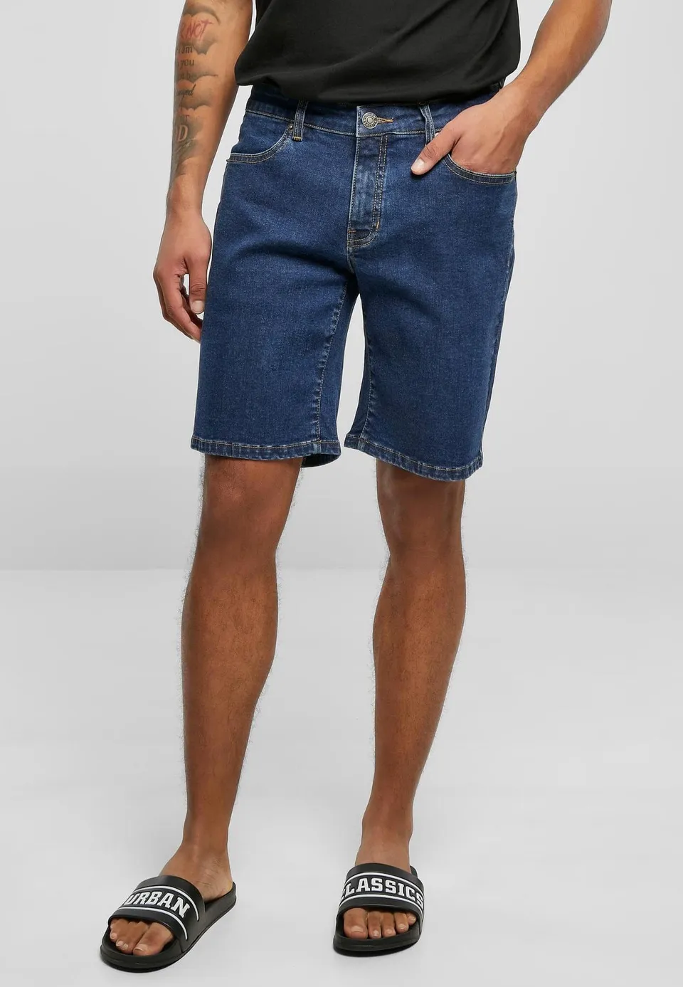urban-classics-relaxed-fit-jeans-short-jean-homme-indigo-w32 image 1