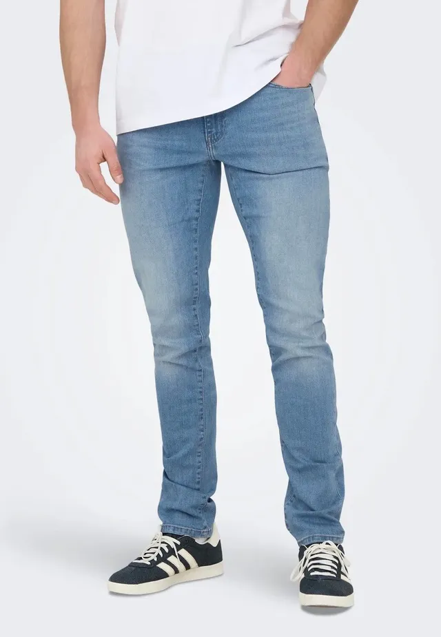 only-sons-loom-slim-light-blue-denim-jean-slim-bleu-clair-w32-l32 image 1