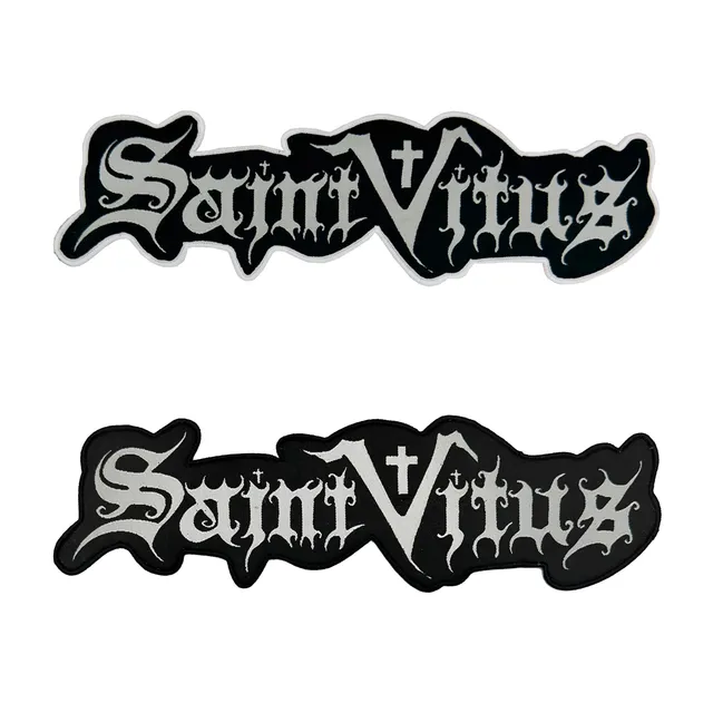saint-vitus-logo-cusson-tiss-oversized-bordure-noire-30-cm image 1