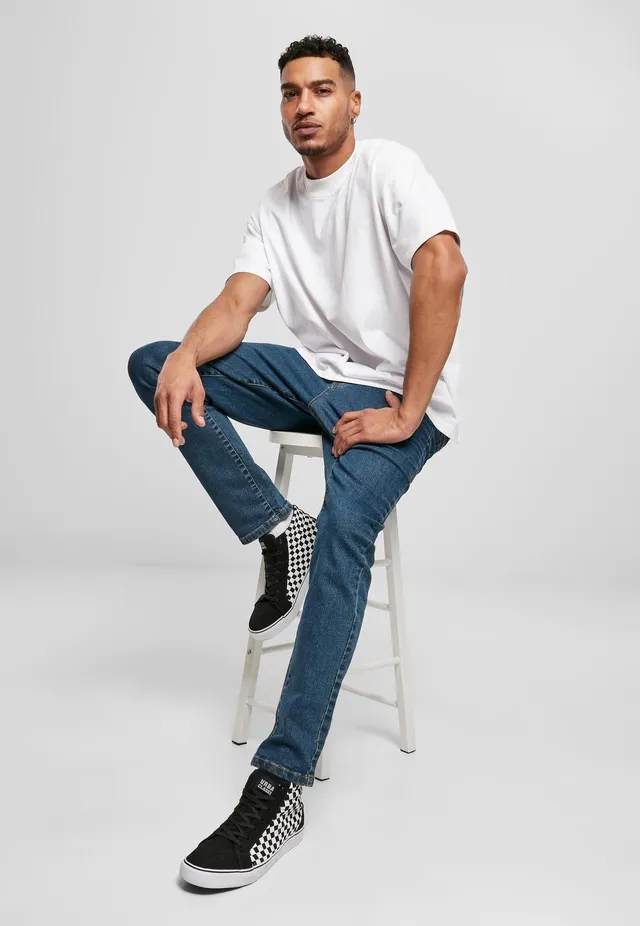 urban-classics-slim-fit-mid-indigo-washed-jeans-homme image 1