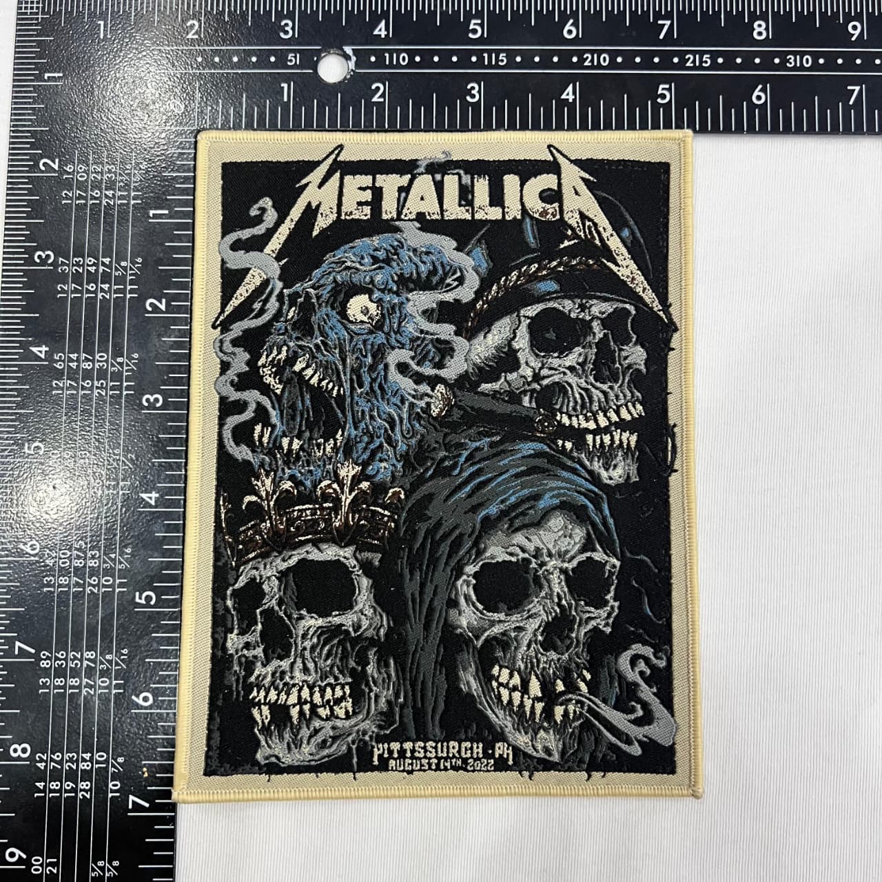 783punx-small-patch-metallica-pittsburgh-2022-patch-tiss-bordure-noire image 6